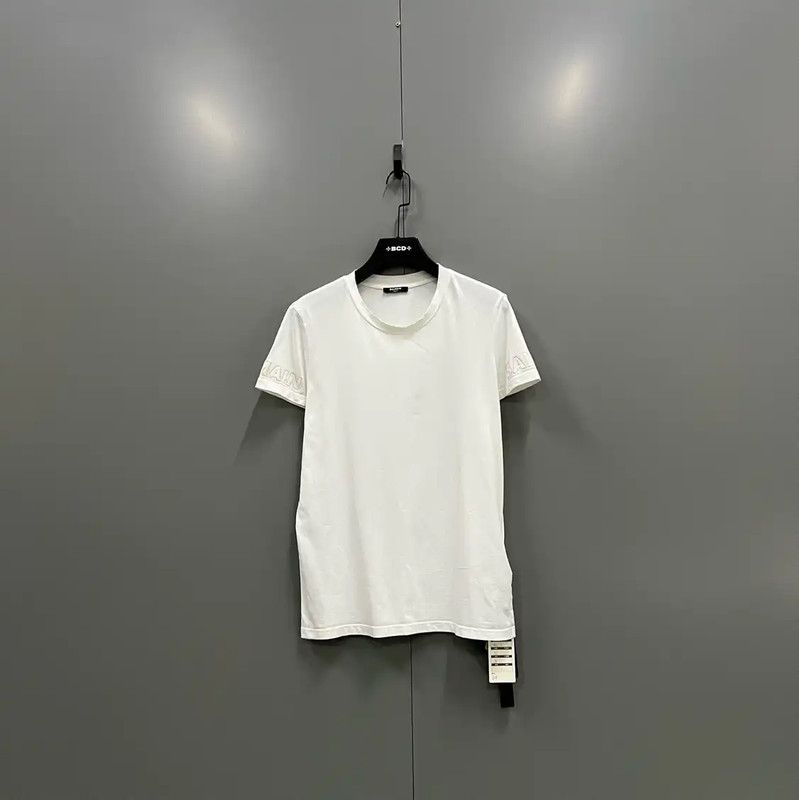 Balmain Balmain White Short Sleeve Cotton T-Shirt 0089 Size US M / EU 48-50 / 2 - 1 Thumbnail