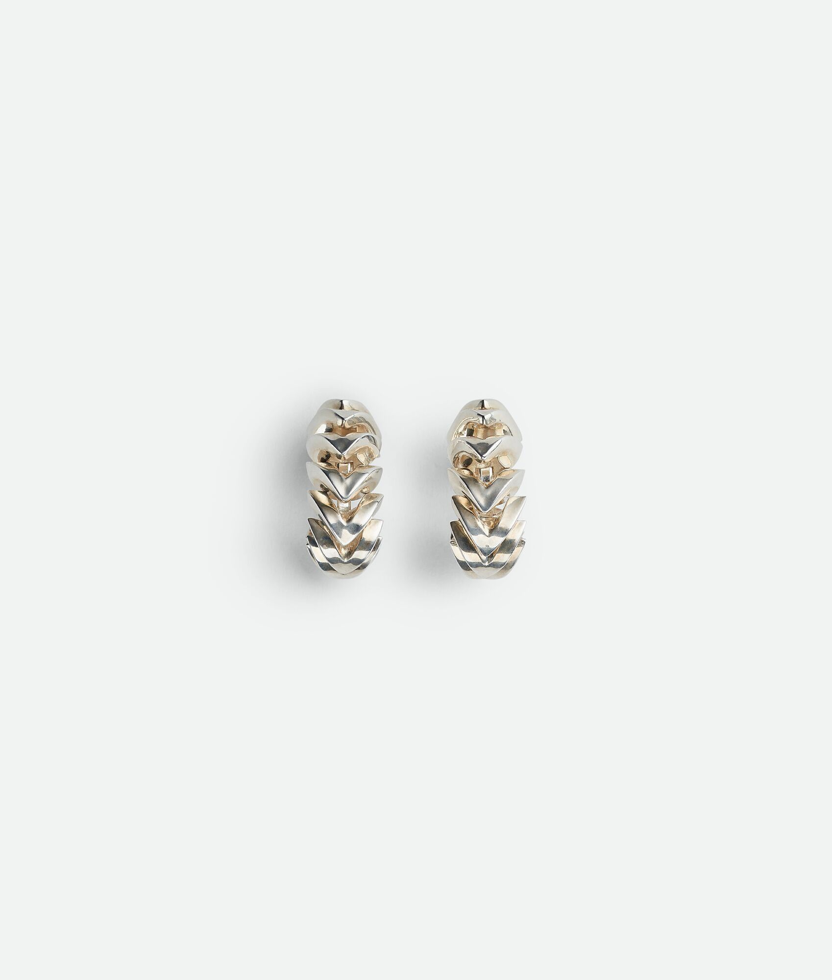Bottega Veneta o1n1vont0425 Size: OS / Pleat Earrings in Silver Size ONE SIZE - 3 Thumbnail
