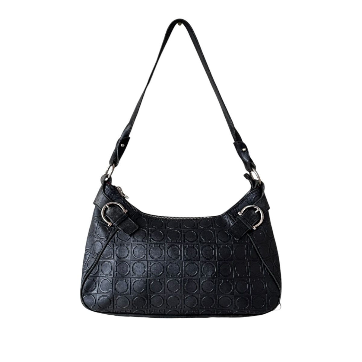 Salvatore Ferragamo Salvatore Ferragamo Black Gancini Leather Shoulder Bag Size ONE SIZE - 1 Thumbnail