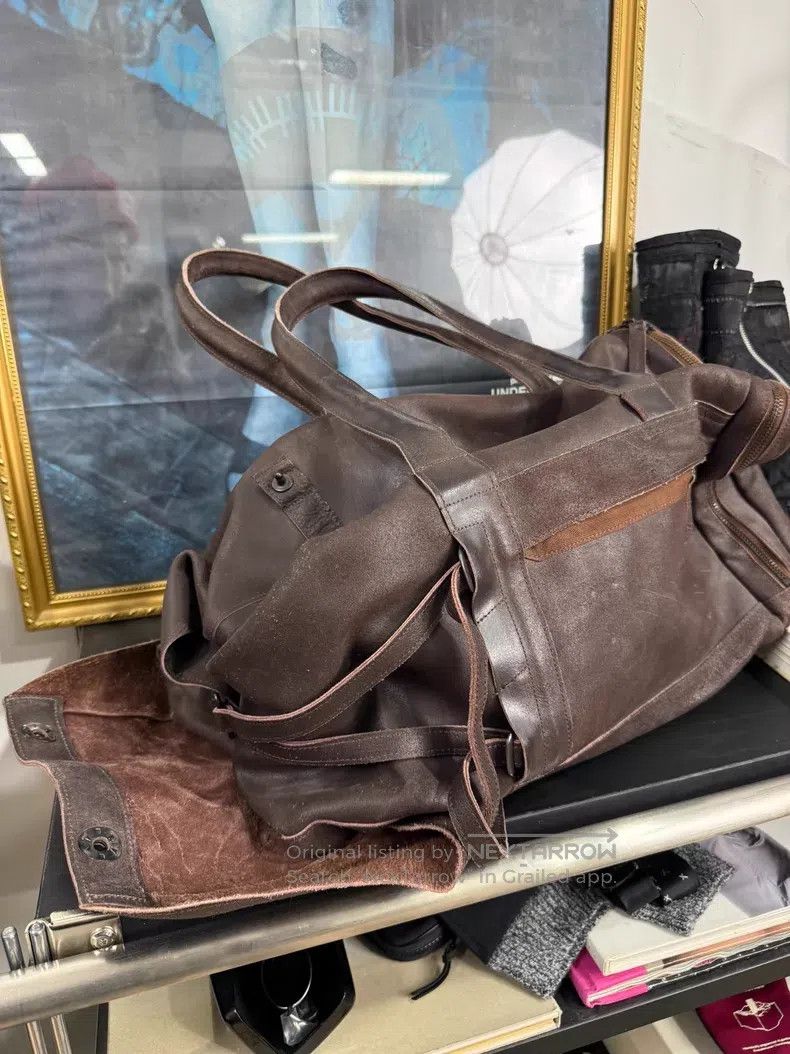 Yohji Yamamoto Yohji Yamamoto Large Boston Deconstructed Tote Bag Size ONE SIZE - 6 Thumbnail
