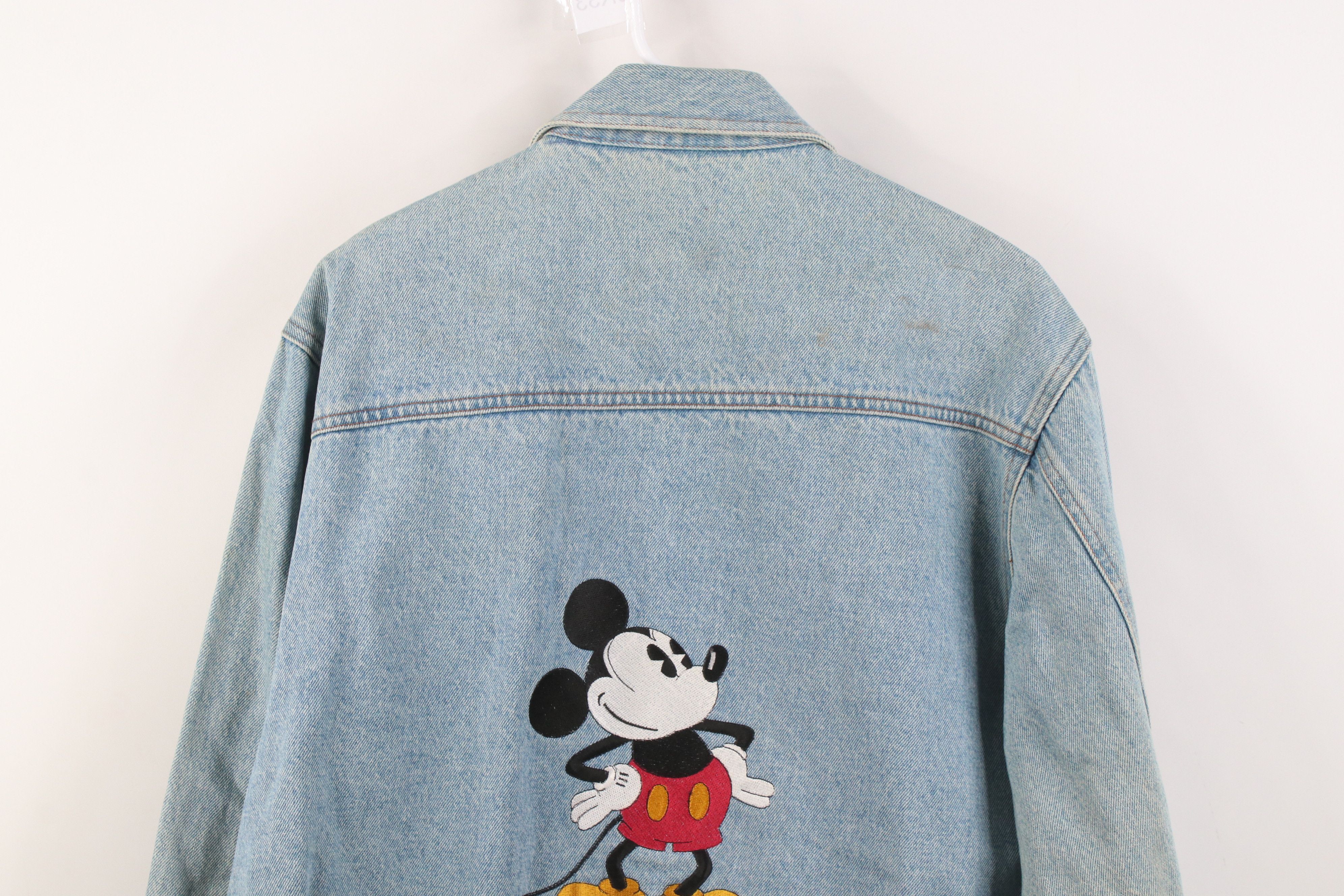Disney Vintage 90s Disney Mickey Mouse Denim Trucker Jacket Blue Size US M / EU 48-50 / 2 - 14 Thumbnail