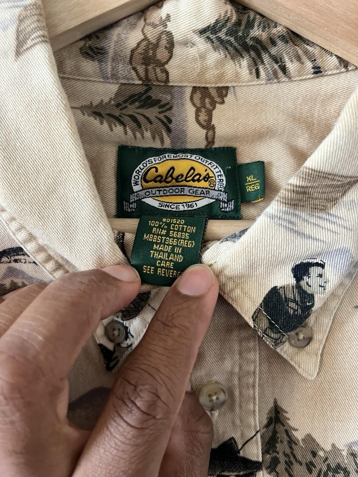 Cabelas Vintage Cabelas Fishing All Over Print Shirt Men XL Size US XL / EU 56 / 4 - 2 Thumbnail