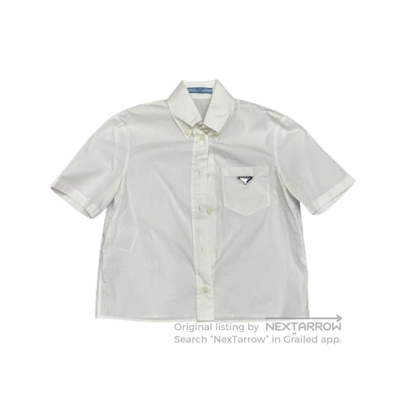 Prada Prada White Triangle Logo Short. Size XS / US 0-2 / IT 36-38 - 1 Thumbnail