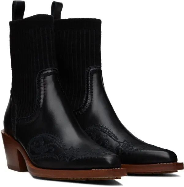 Chloe o1y0825 Ankle Boots in Black Size US 6 / IT 36 - 3 Thumbnail