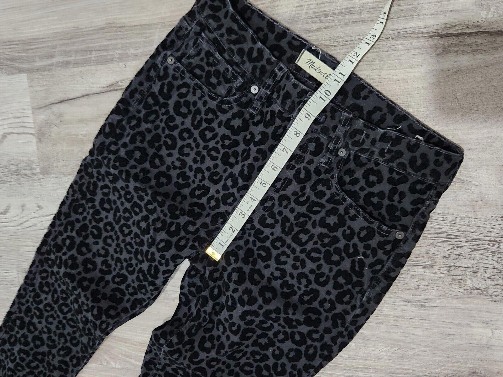 Madewell Madewell Midrise Skinny Leopard Pants Size 27 Black skinny Size 27" / US 4 / IT 40 - 6 Thumbnail