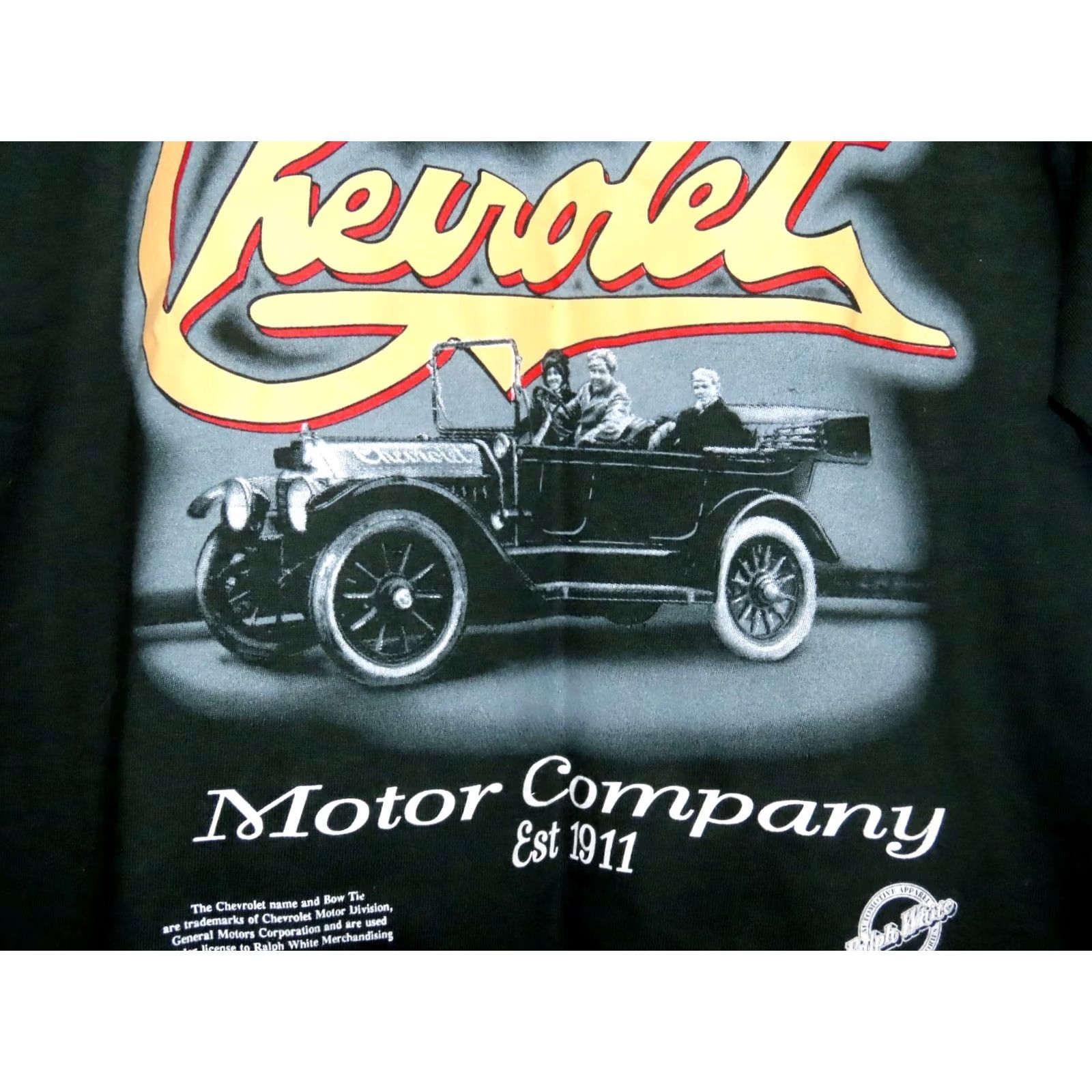 Vintage Chevrolet T-Shirt Men Dark Green Graphic Front White Ralph Logo Crew Neck Short Sleeve L Size US L / EU 52-54 / 3 - 6 Thumbnail