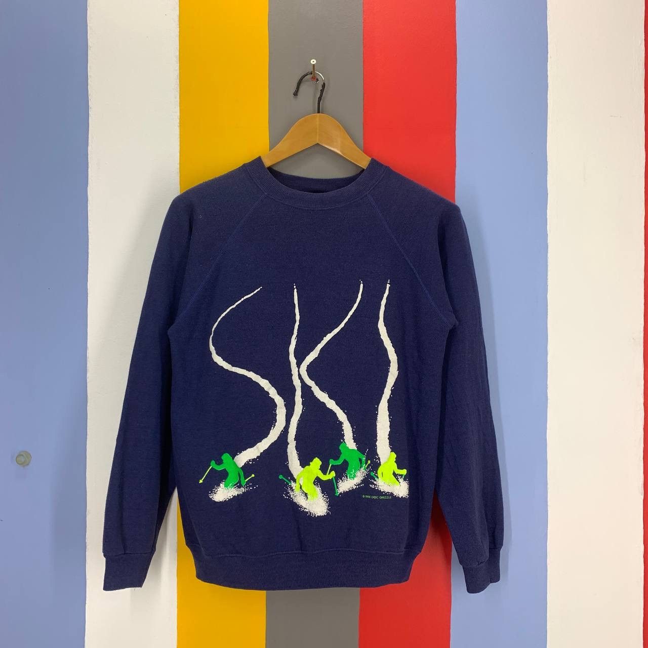 Hanes 1988 Vintage SKI by DOC DRIZZLE 50/50 Sweatshirt #2337/25 Size US S / EU 44-46 / 1 - 1 Thumbnail