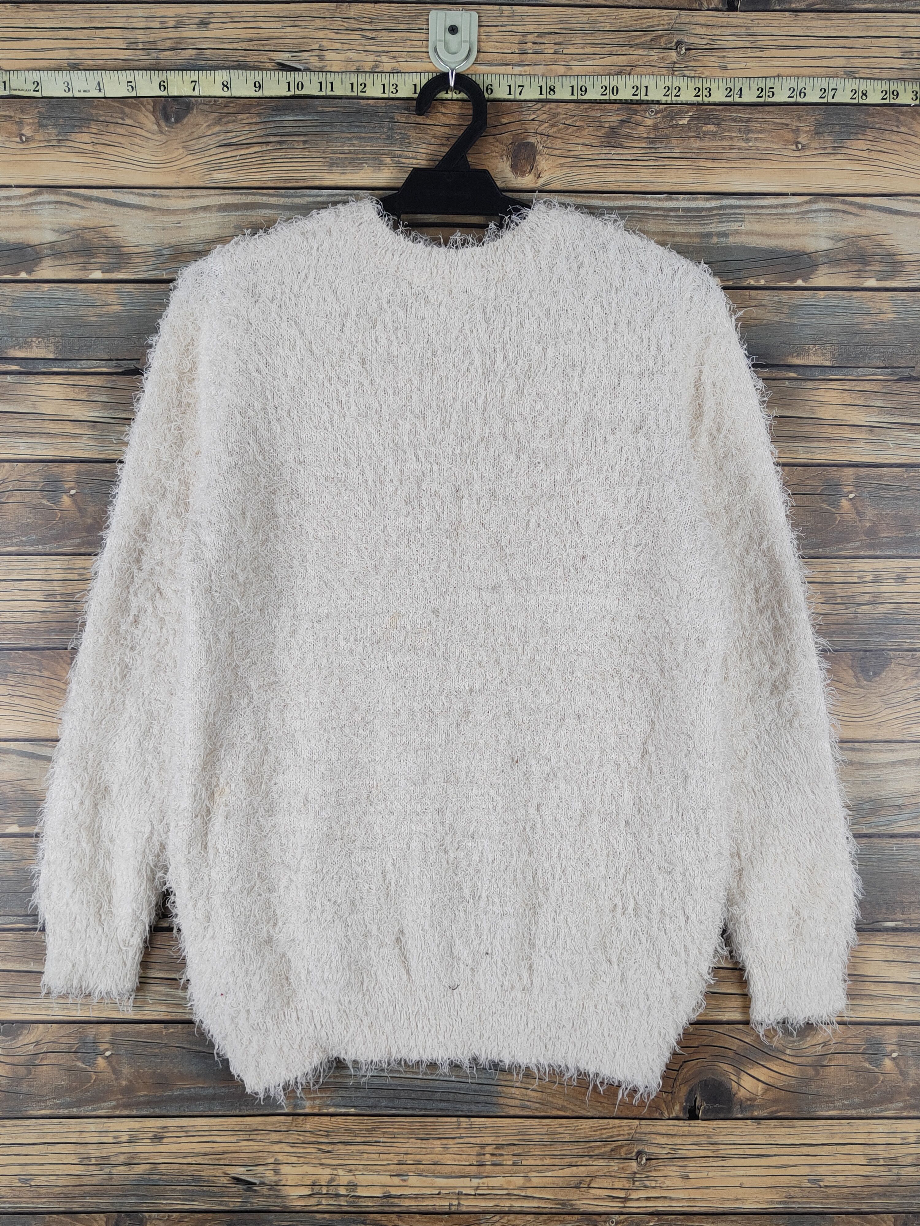 Japanese Brand Japanese Brand Ivory Shag Shaggy Fur Mohair Knitwear #W1631 Size M / US 6-8 / IT 42-44 - 7 Thumbnail