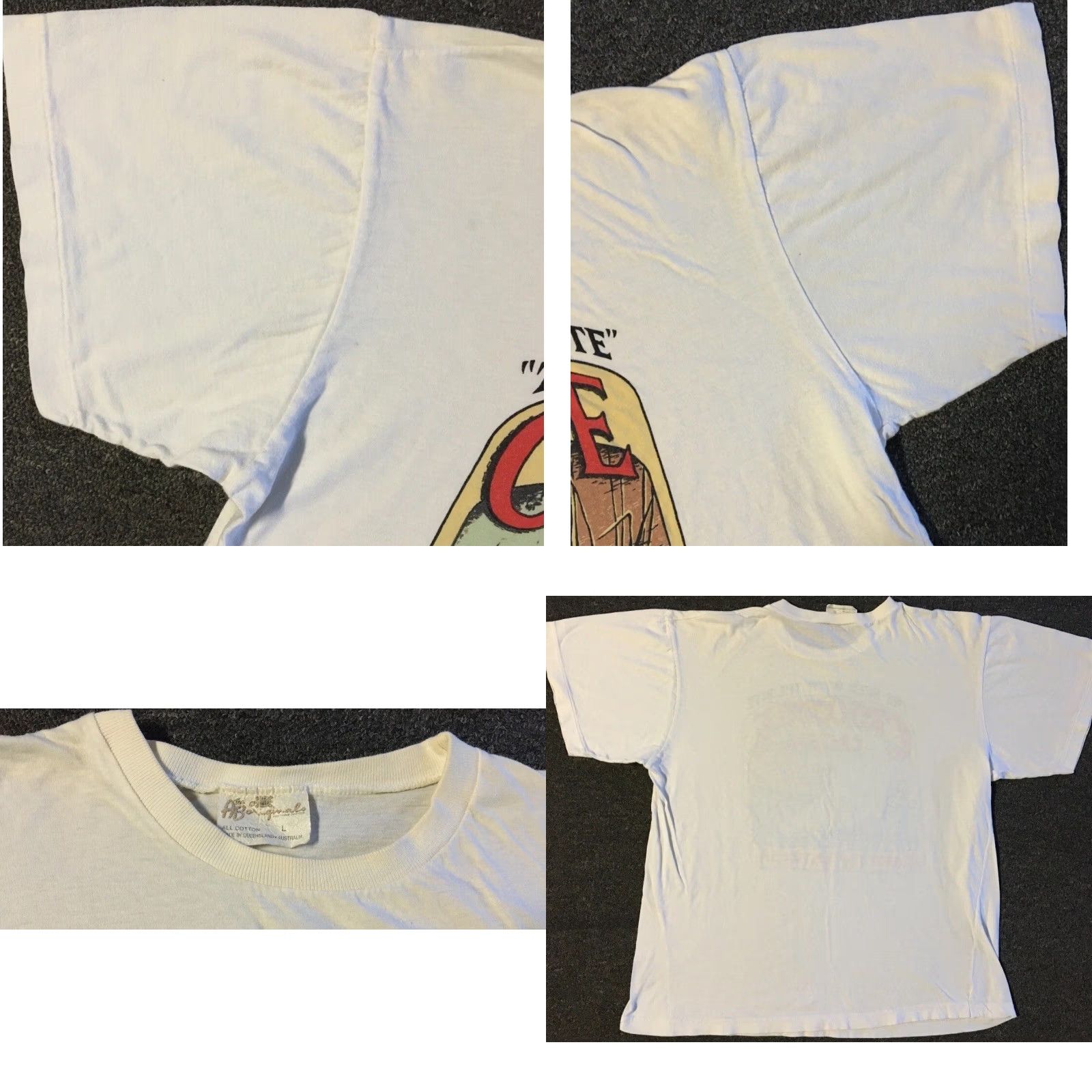 Vintage VINTAGE Crocodile Lager Shirt Men S White 80s 70s 90s Distressed Bar Grunge Australia USA Rock PIR? Size US S / EU 44-46 / 1 - 8 Thumbnail
