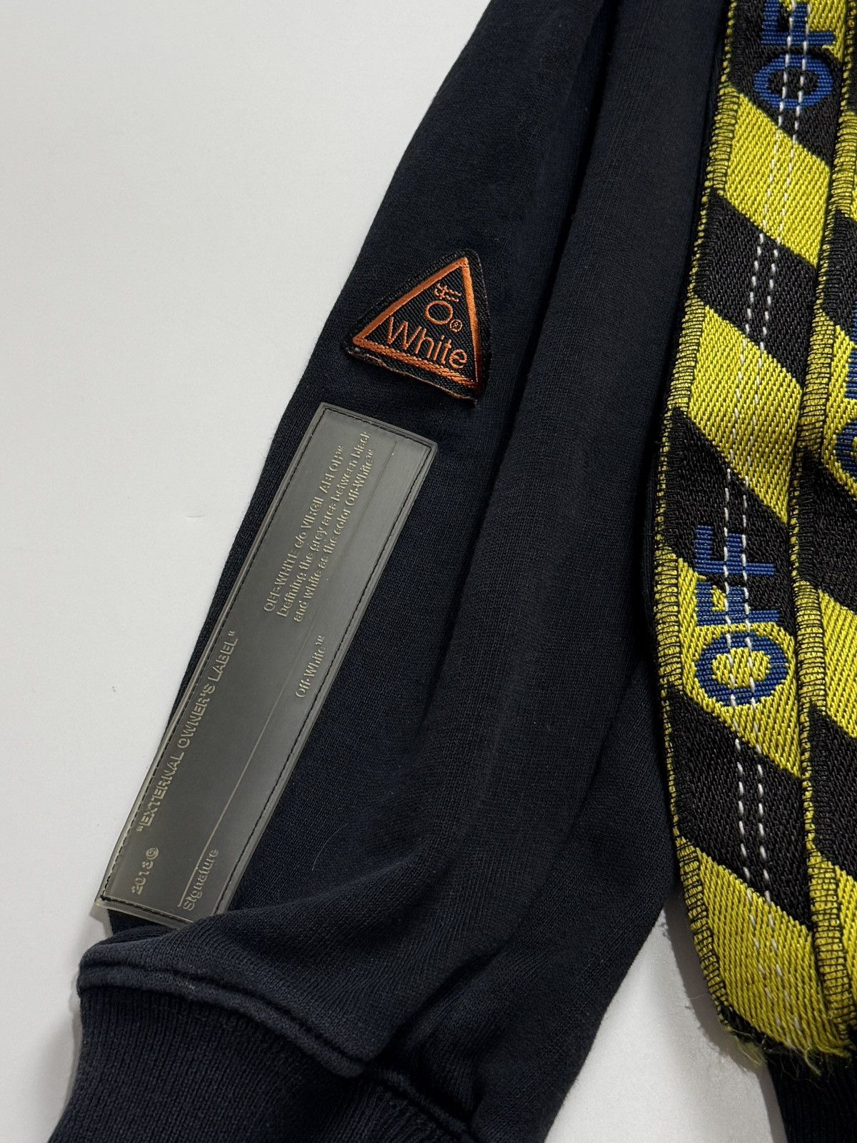 Off-White Off-White Hoodie Black yellow tape 18ss rare Size US S / EU 44-46 / 1 - 6 Thumbnail