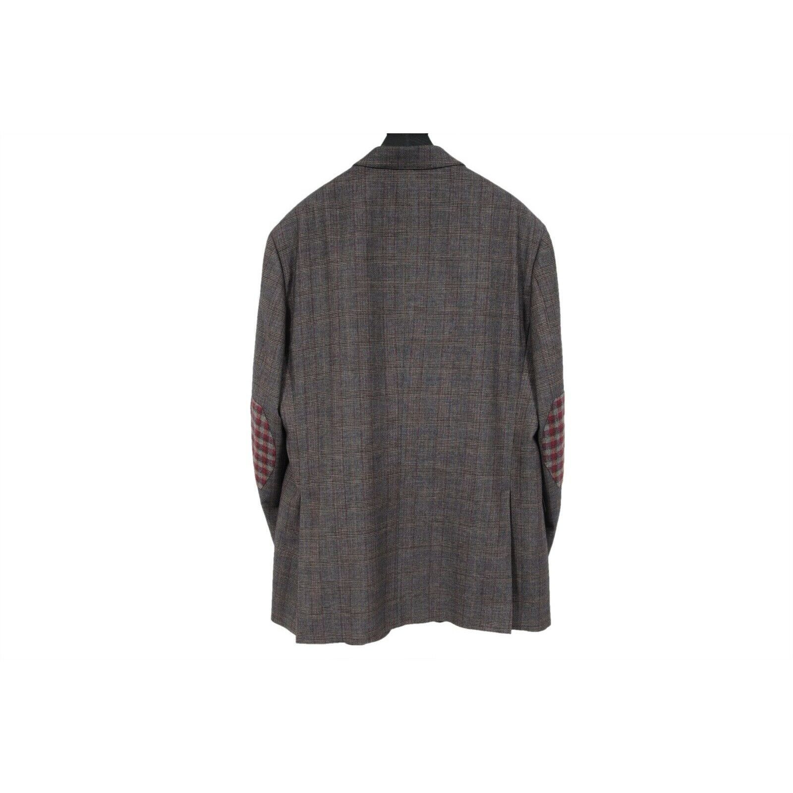 Etro Houndstooth Jacket Gray Wool Blazer IT 56 Size 46R - 2 Thumbnail