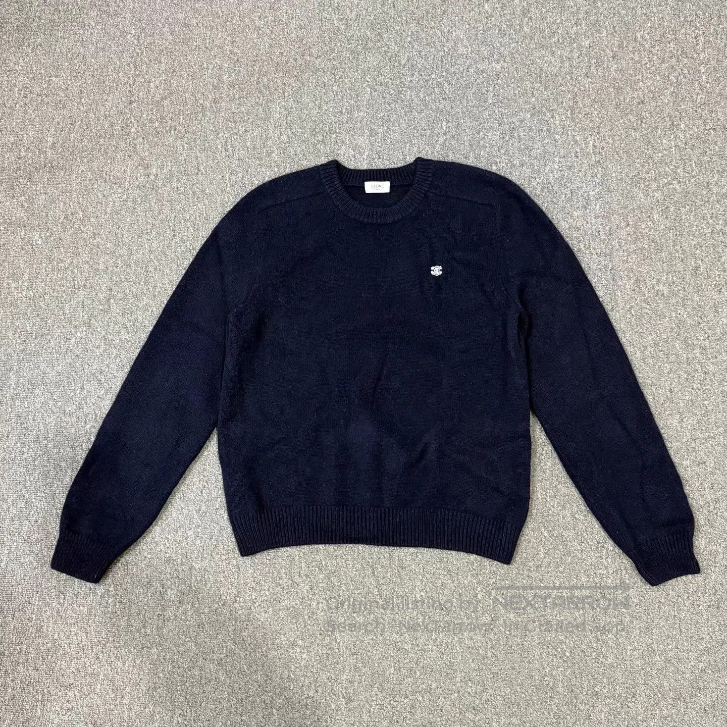 Celine Blue Long Sleeve Knit Sweater Size L. Size US L / EU 52-54 / 3 - 1 Thumbnail