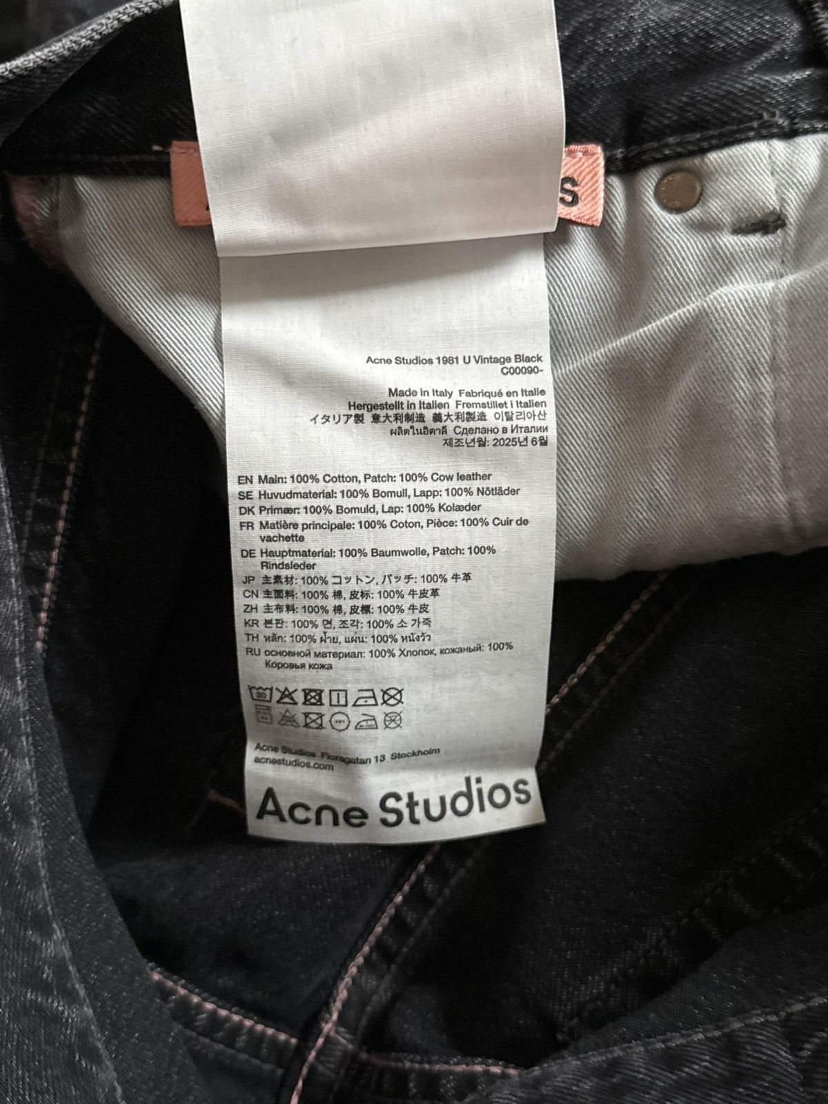 Acne Studios NWT - 1981U Vintage Black Size US 33 - 6 Thumbnail