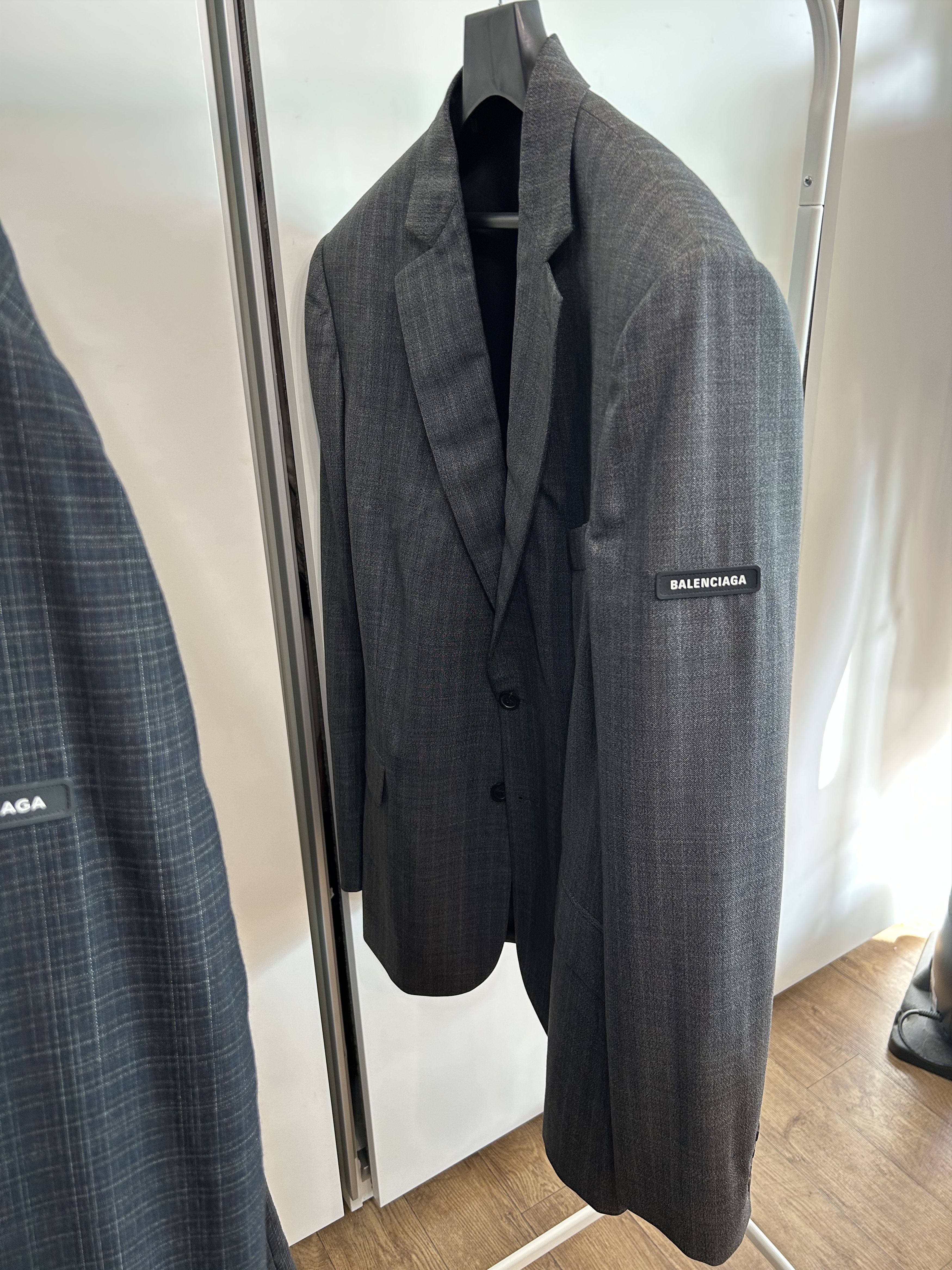 Balenciaga BALENCIAGA Washed Check Blazer Size 42R - 5 Thumbnail