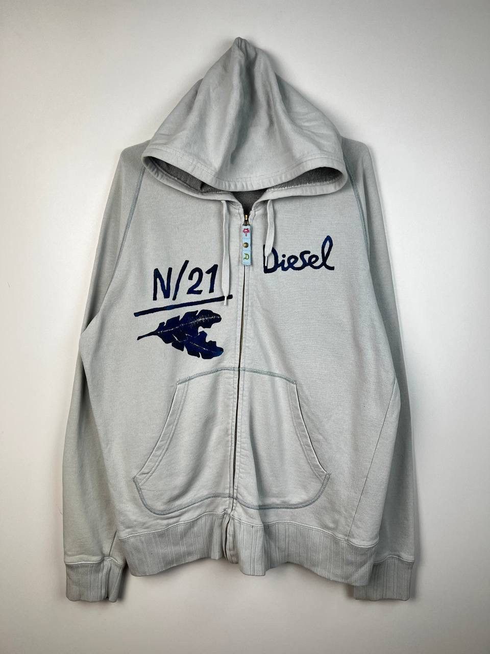 Diesel Diesel vintage streetwear zip hoodie size XL Size US XL / EU 56 / 4 - 1 Thumbnail
