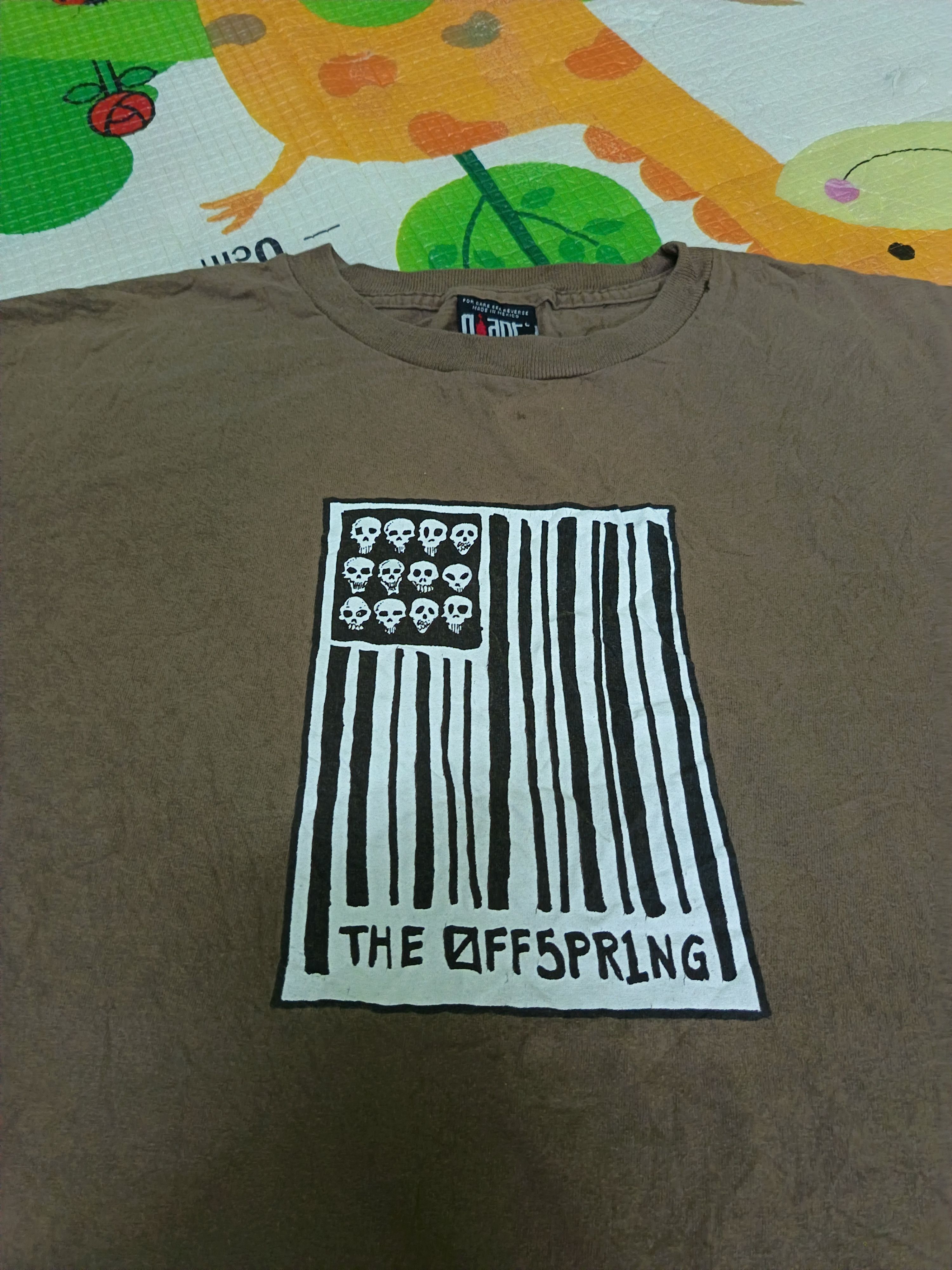 Band Tees Vintage 90's The Offspring skull bar code flag Size US L / EU 52-54 / 3 - 2 Thumbnail