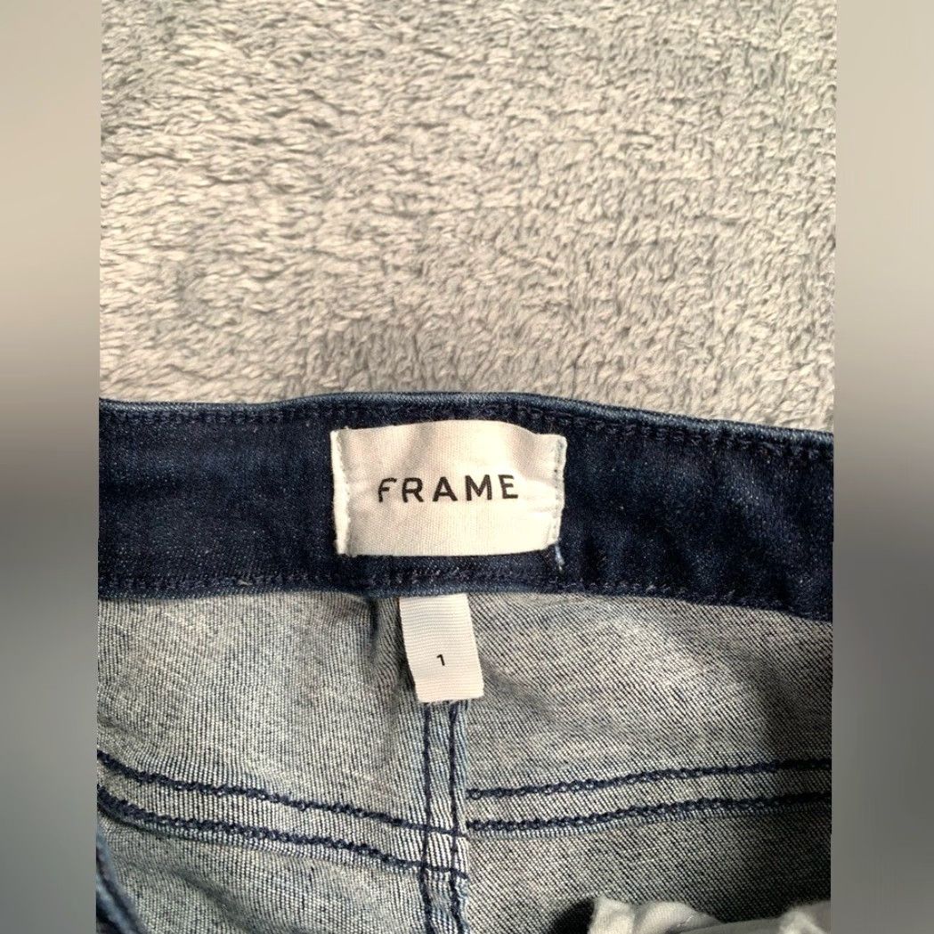 Frame Frame Denim Frame le One Skinny Jeans Dark Blue Keller 1 Jeans Women Juniors Blue Skinny 1 Size 25" / US 0 / IT 36 - 5 Thumbnail