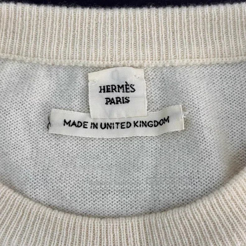 Hermes Hermes Off-White Metal Logo Cashmere Sweater Size XS / US 0-2 / IT 36-38 - 5 Thumbnail