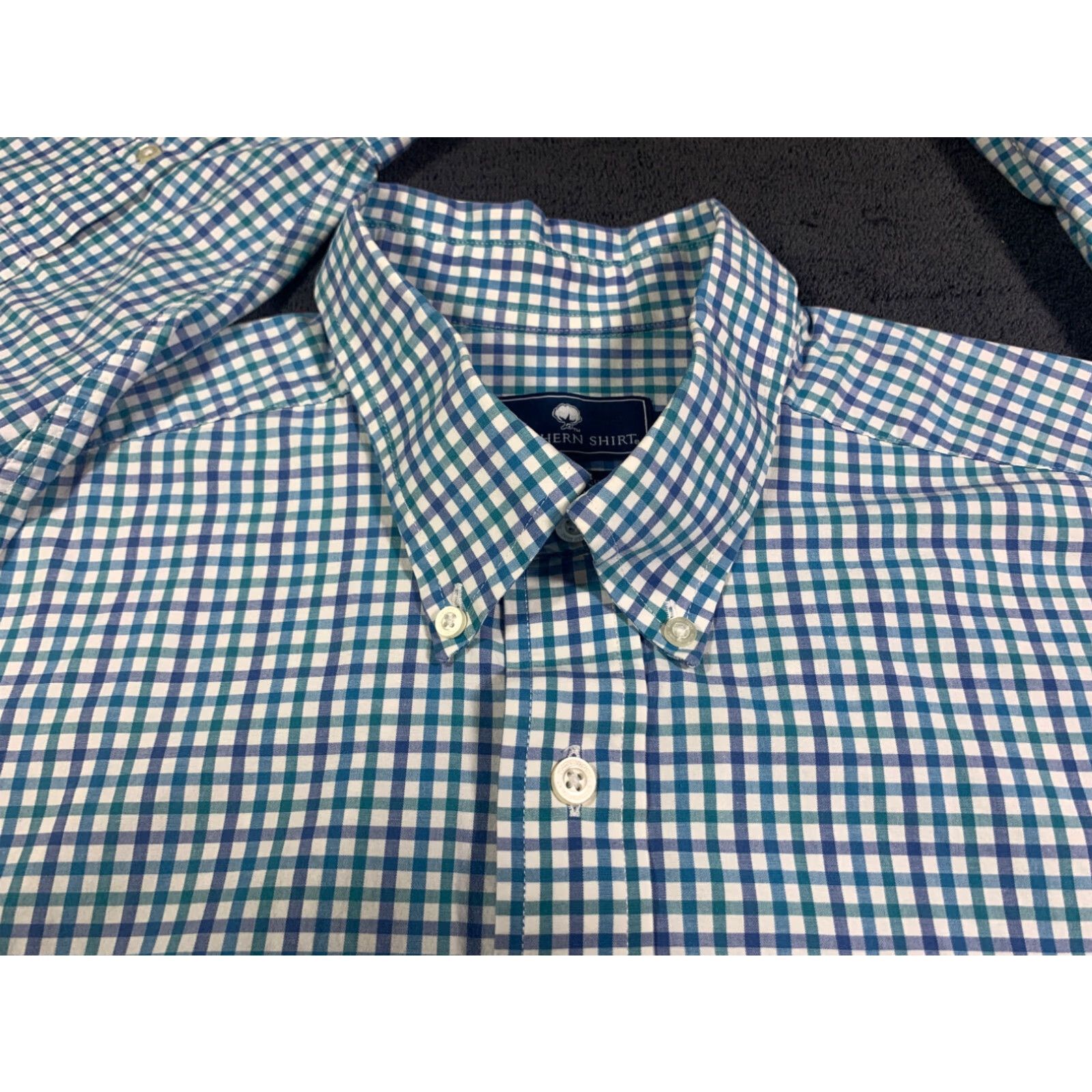 Vintage COTTON CLUB Plaid Long Sleeve Button-Up Shirt Adult Large Green Size US L / EU 52-54 / 3 - 3 Thumbnail