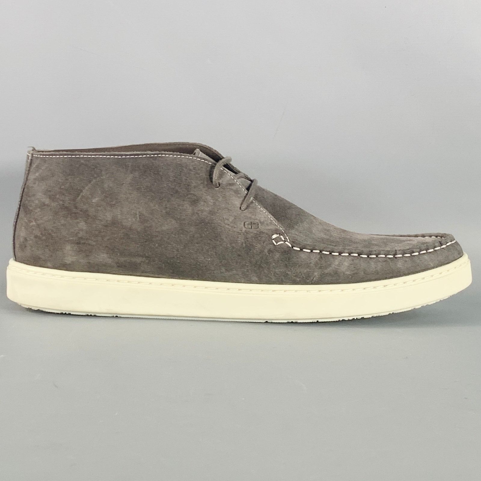 Other G BROWN Size 11.5 Grey Suede Lace-Up Boat Shoes Size US 11.5 / EU 44-45 - 2 Thumbnail