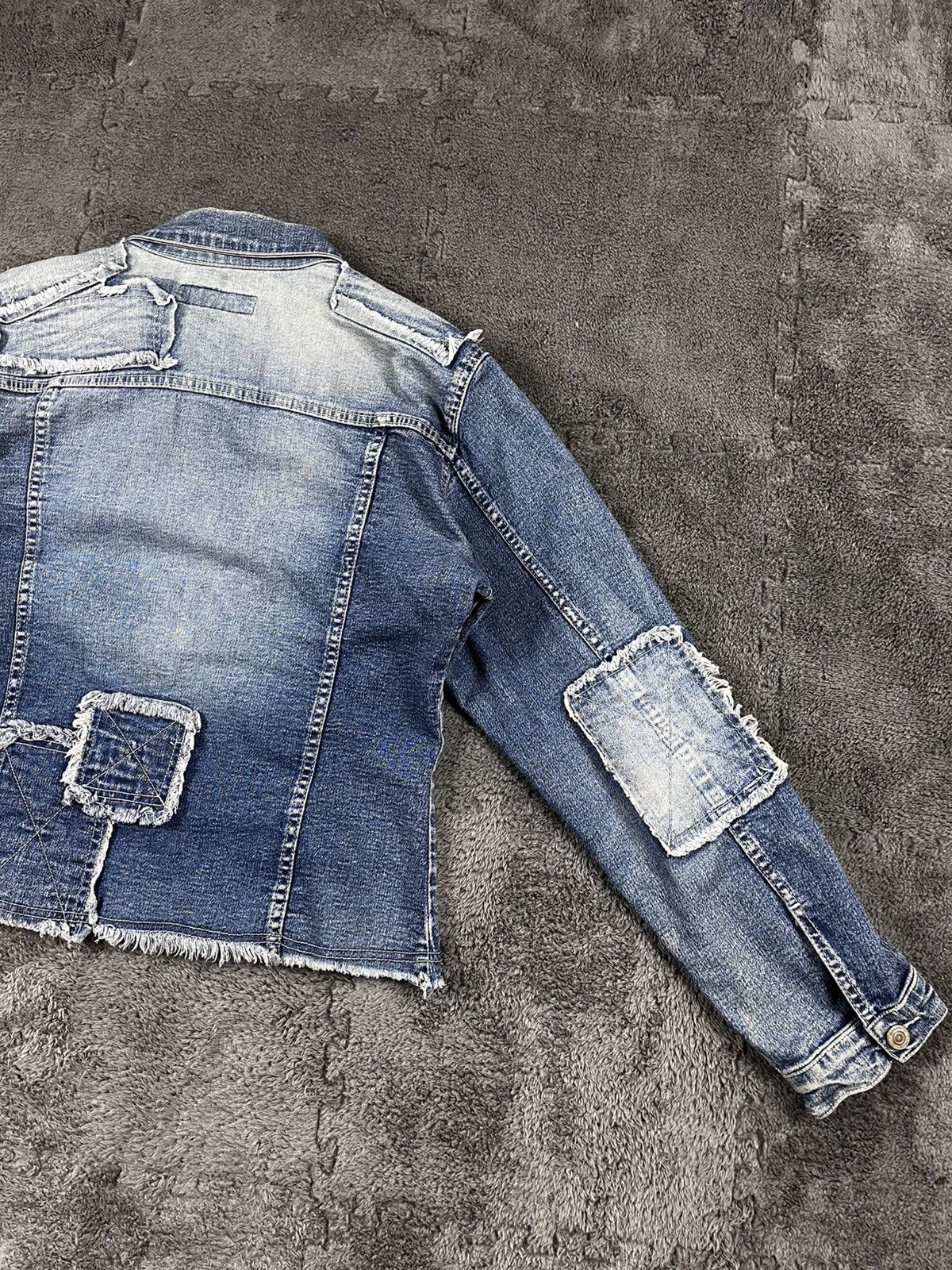 Vintage Vintage Y2K Patchwork denim jacket Japanese grunge size M Size M / US 6-8 / IT 42-44 - 12 Thumbnail