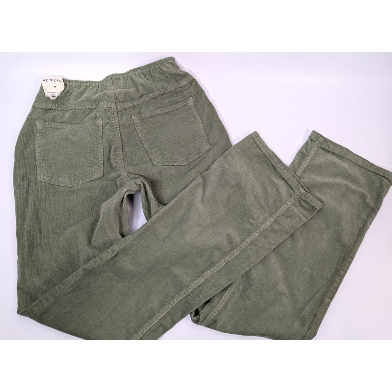 Free People Free People Pants Women 28 Green Corduroy Skinny Flare Ribbed Jenny High Rise Size 28" / US 6 / IT 42 - 2 Thumbnail