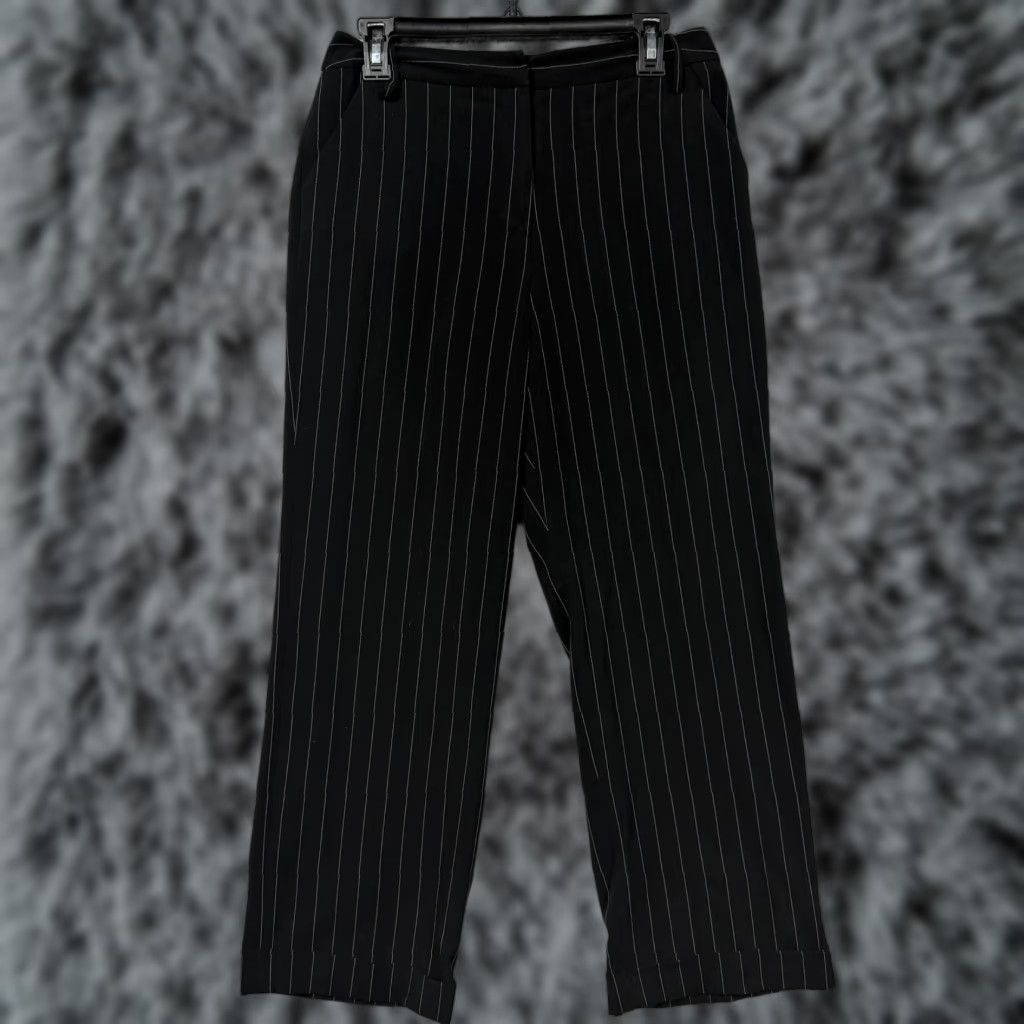 Vintage Larry Levine Pants Size 8P Pinstripe Office Chic Classic Preppy Business Casual Size 30" / US 8 / IT 44 - 1 Thumbnail