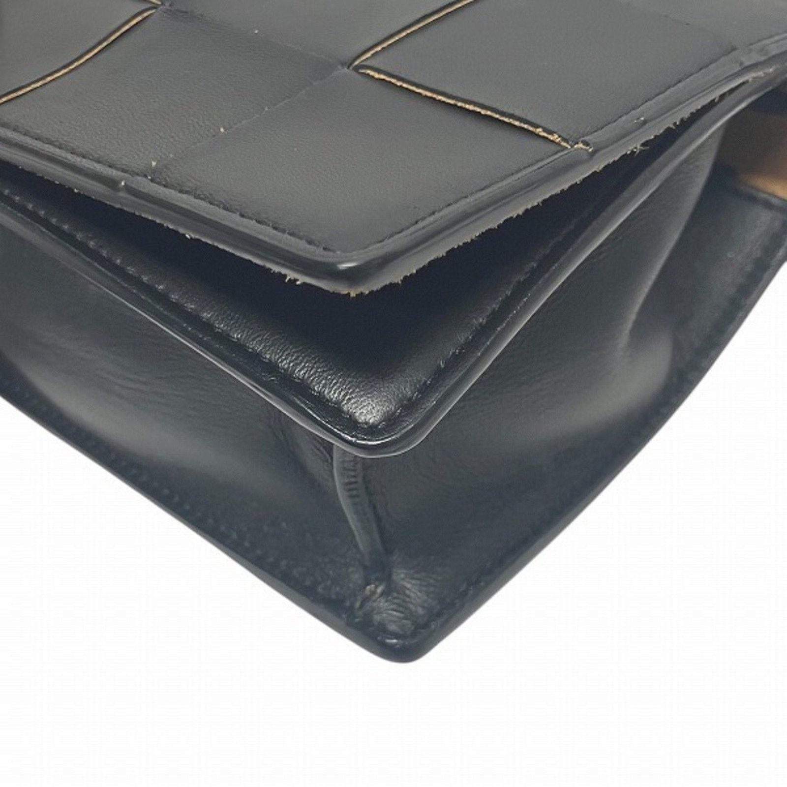Bottega Veneta Black Leather Cassette