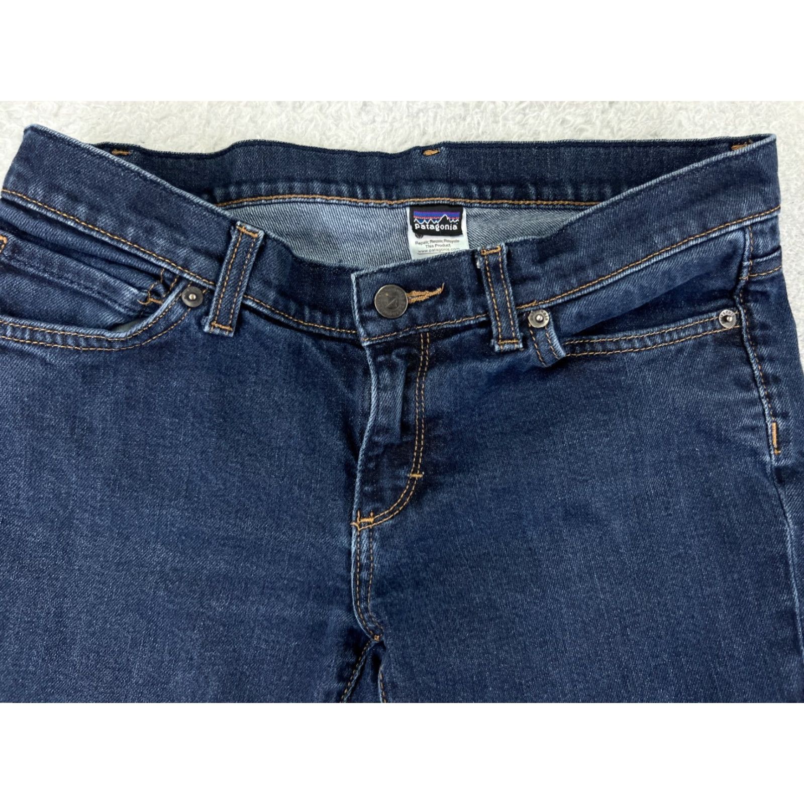 Patagonia Patagonia Jeans Womens 28 Blue Denim Dark Wash Low Rise Bootcut 28x31 Size 24" / US 00 / IT 34 - 4 Thumbnail