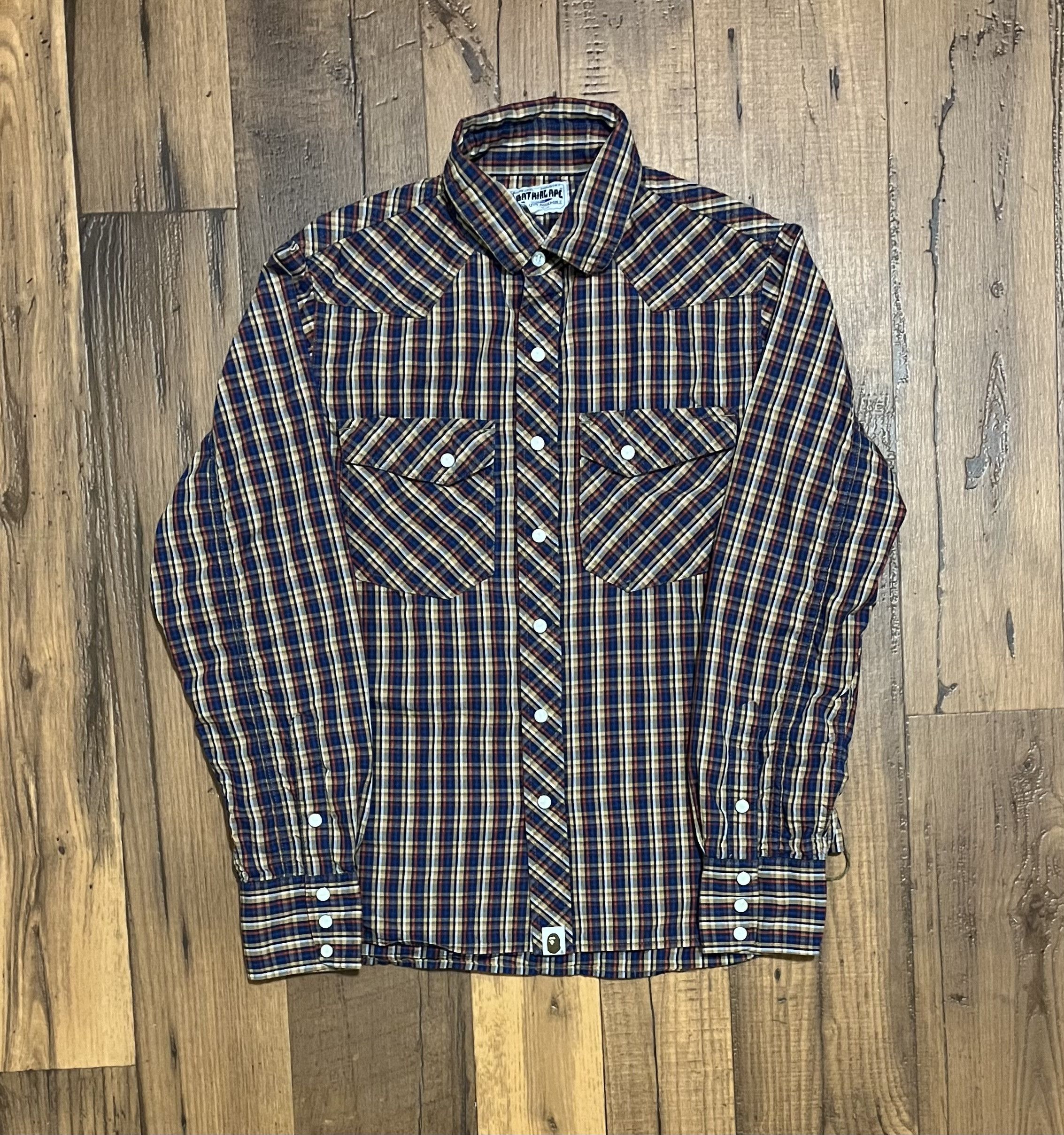 Bape Bape long sleeve button up shirt Size US S / EU 44-46 / 1 - 1 Thumbnail