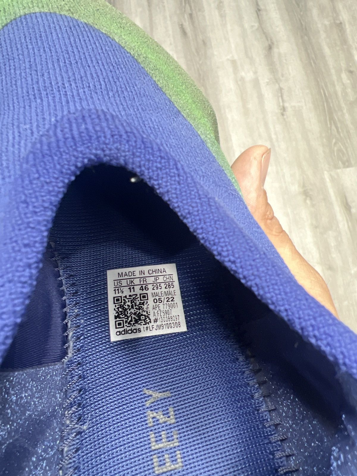 Adidas Yeezy Knit RNR Faded Azure Size 11.5 Size US 11.5 / EU 44-45 - 7 Thumbnail