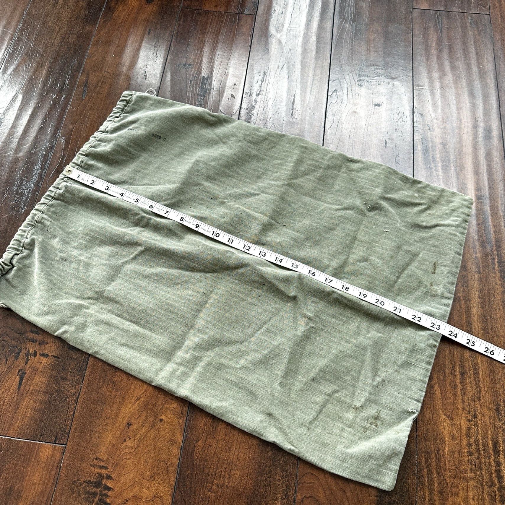 Vintage VTG WWII HBT Garment Laundry Bag Military Denim 1940s 40s 50s Stencil Green Canvas Bag Size ONE SIZE - 5 Thumbnail