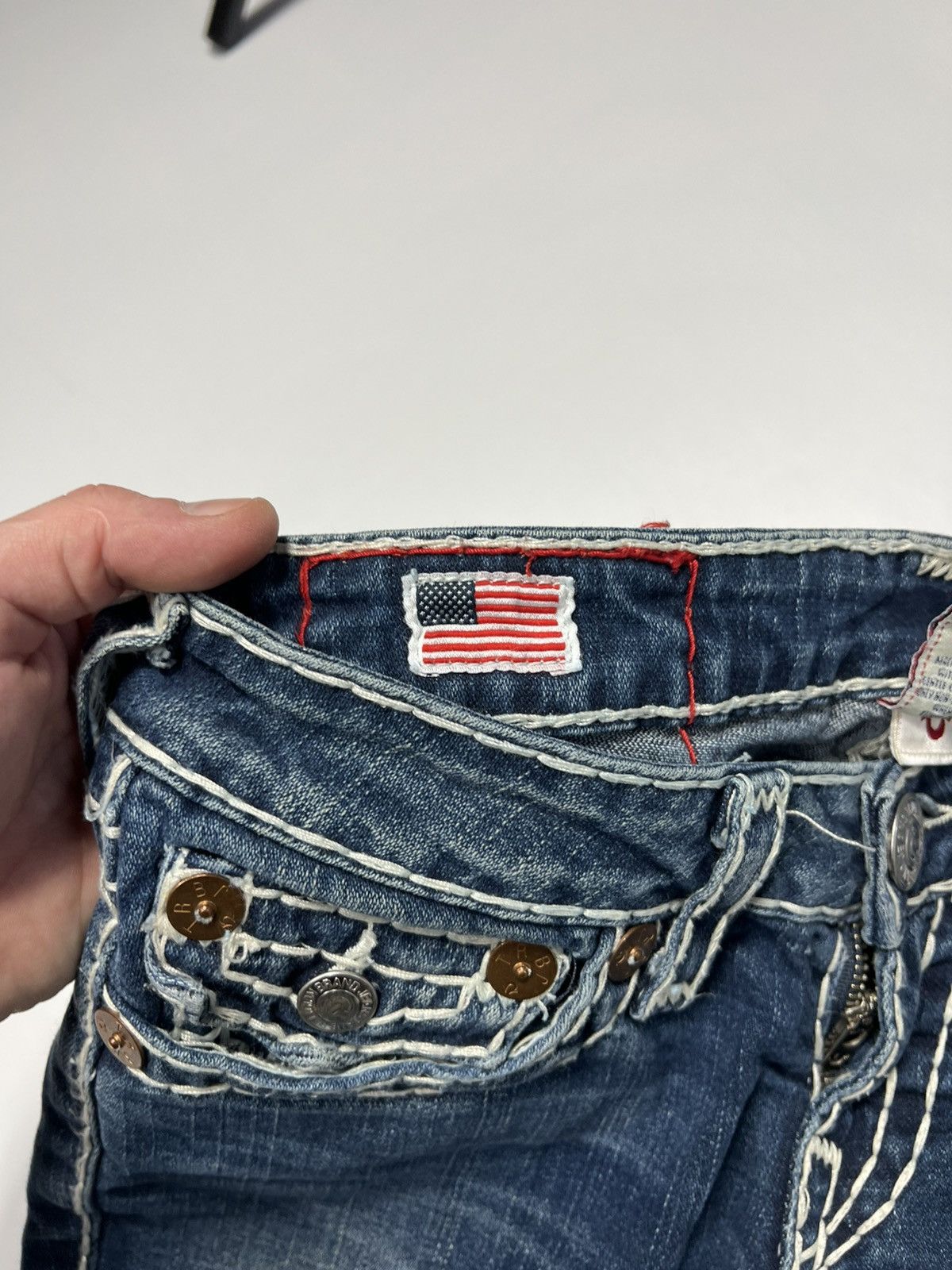 True Religion Vintage Y2K True Religion Billy Super Flare Low Rise Jeans Size 27" / US 4 / IT 40 - 11 Thumbnail