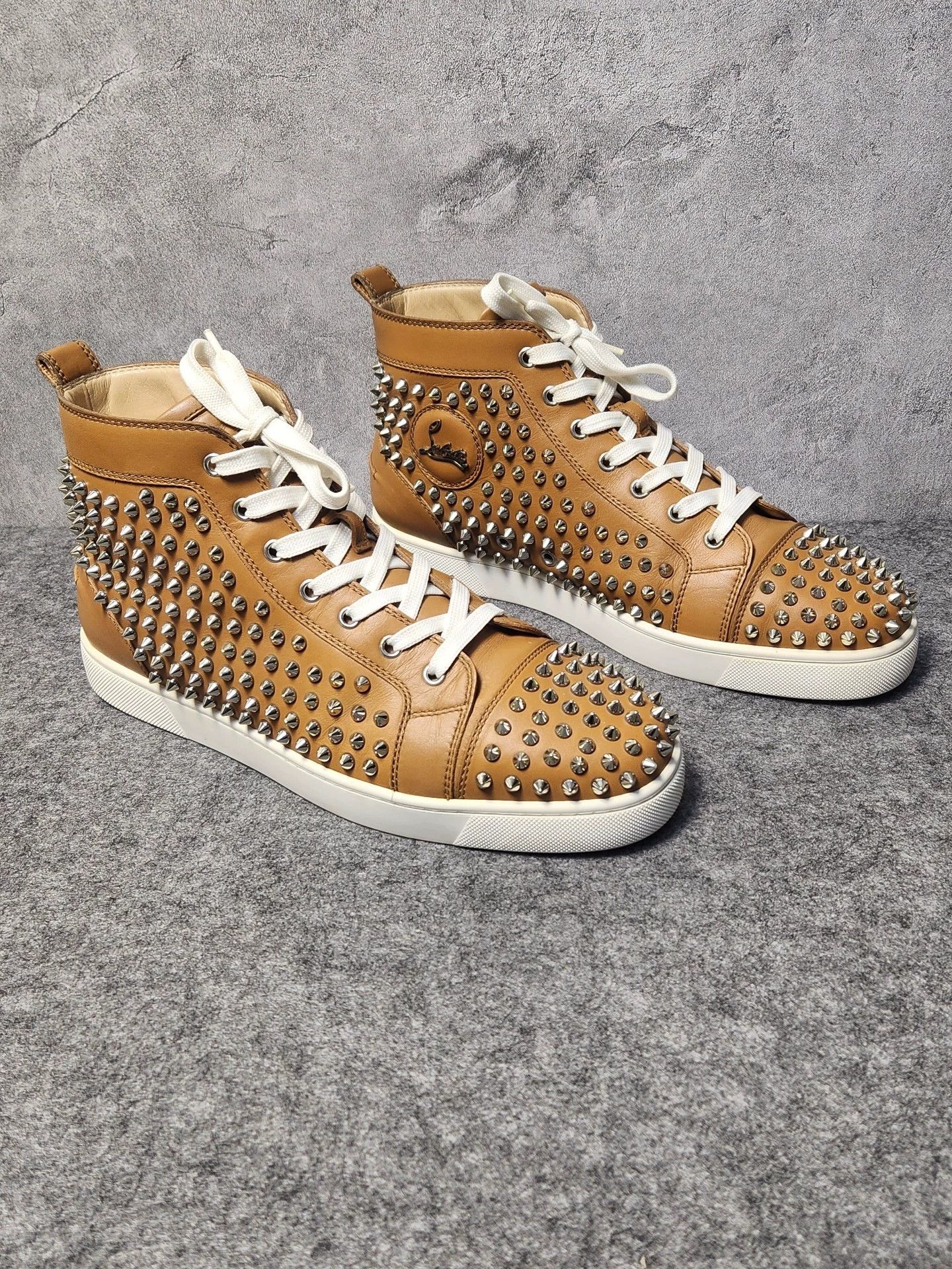 Christian Louboutin Christian Louboutin Yellow Leather High-TopSneakers 43 Size US 9 / EU 42 - 1 Thumbnail
