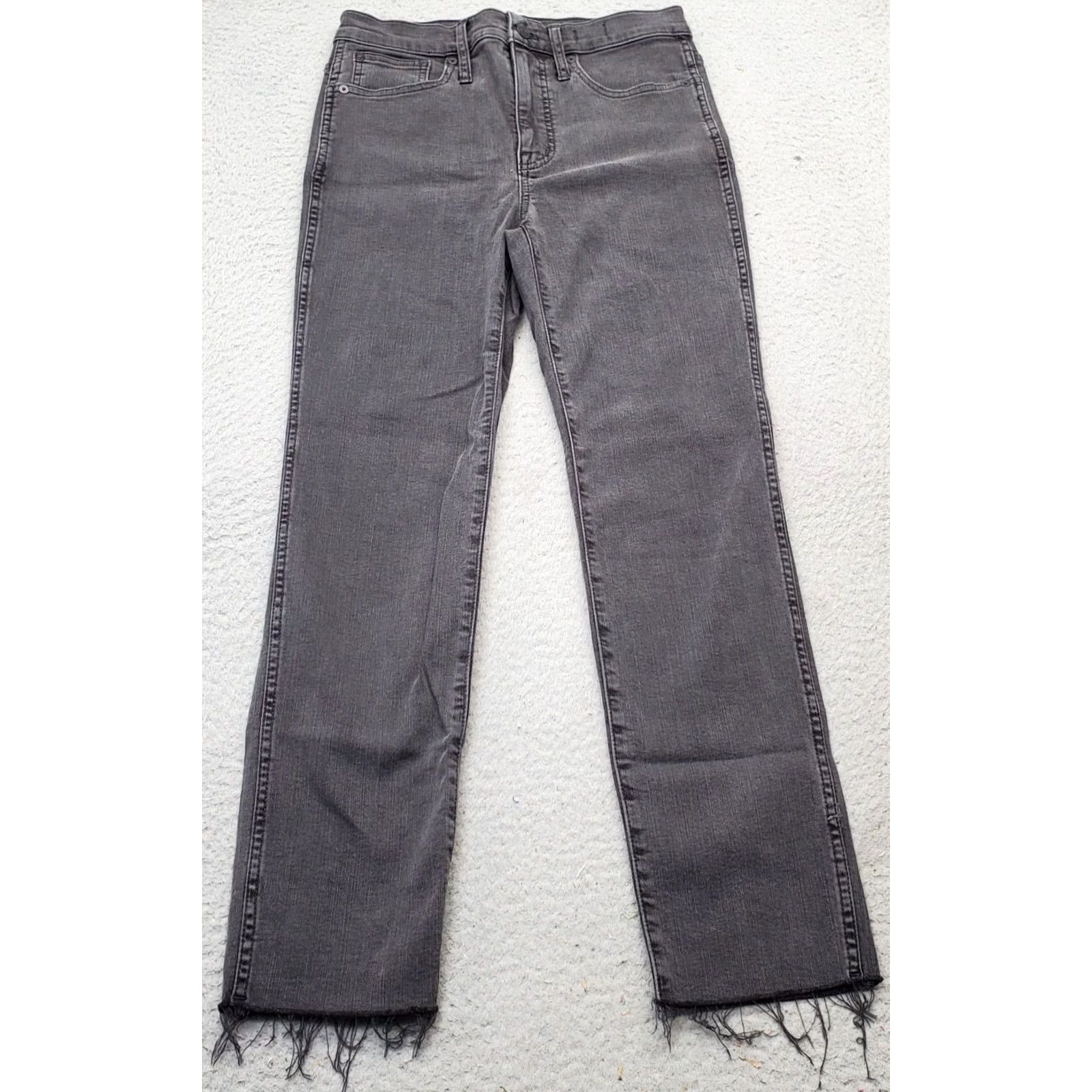 Madewell Madewell Stovepipe Jeans Womens 26 Black Denim Straight Leg Regular Fit 5-Pocket Design Size 26" / US 2 / IT 38 - 2 Thumbnail