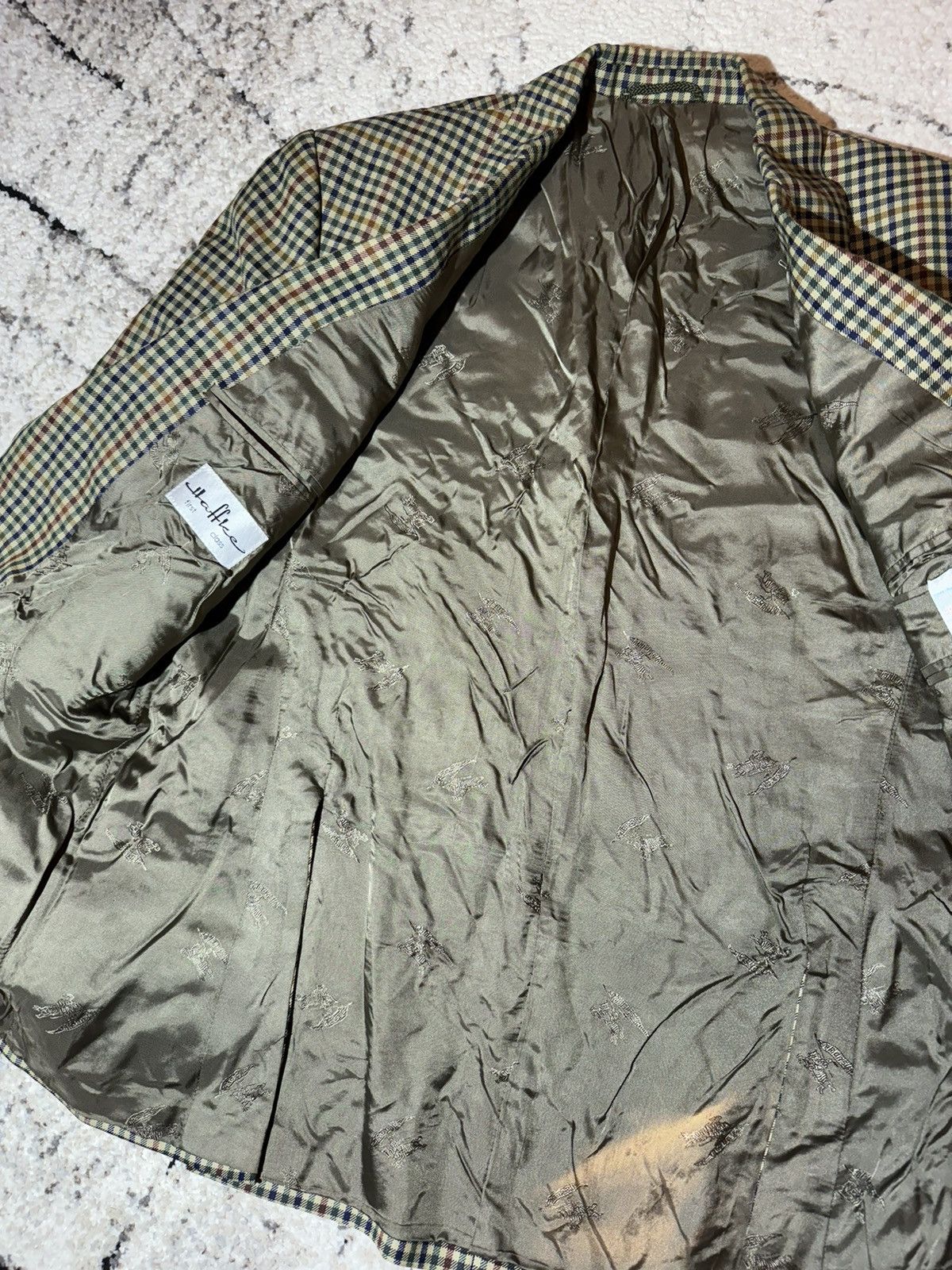 Burberry × Vintage Burberry’s Vintage Plaid Check Blazer Oldmoney Men’s Large Size 44R - 7 Thumbnail