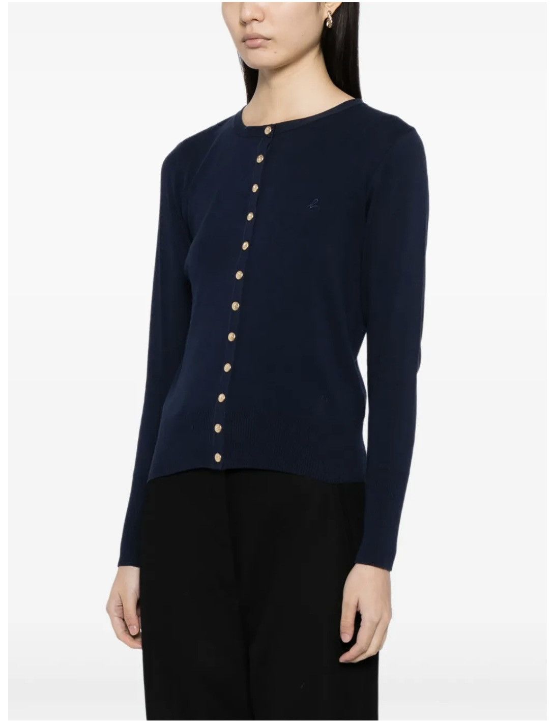 agnes b. Agnès b. Navy Blue Snap Cardigan Made in France Size 2 Size M / US 6-8 / IT 42-44 - 2 Thumbnail