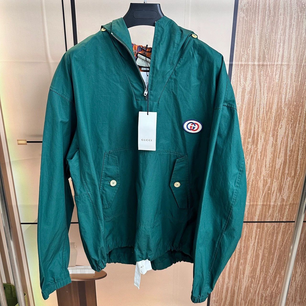 gucci half-zip double g windbreaker jacket