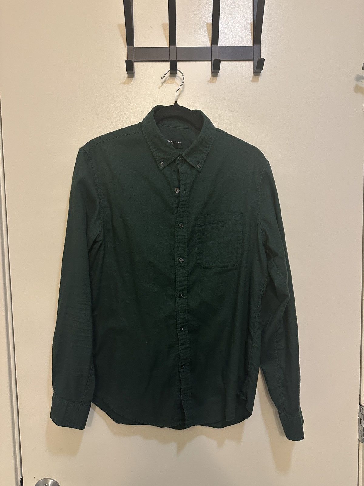 Club Monaco Gently Used Olive Green Monaco Button Up - Slim Fit S Size US S / EU 44-46 / 1 - 1 Thumbnail
