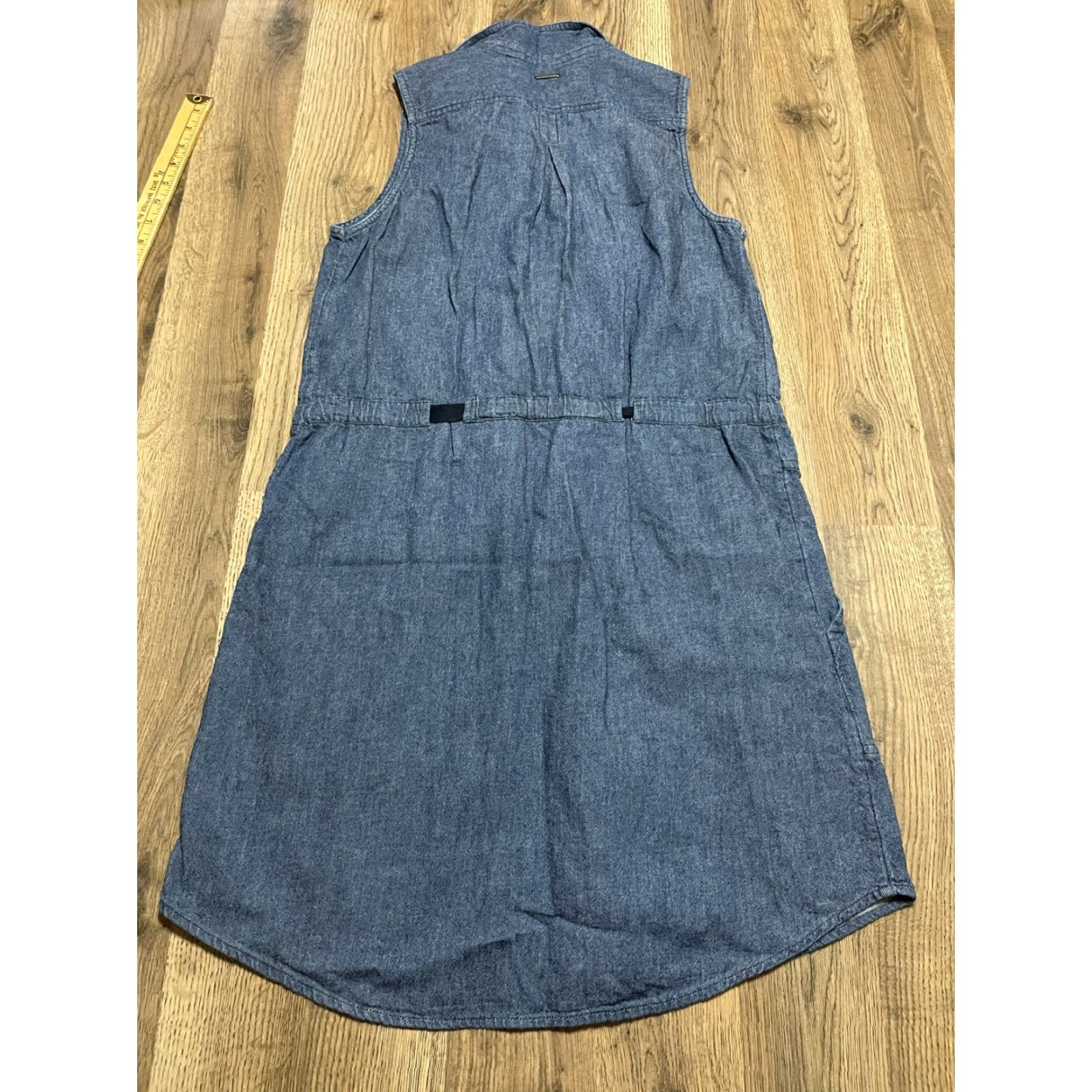 aje colorado denim mini dress Juno | Coastal Wash Length:60 [+$ 4.99] Removable shoulder pads for summer wedding outfit AE Denim Polo Mini