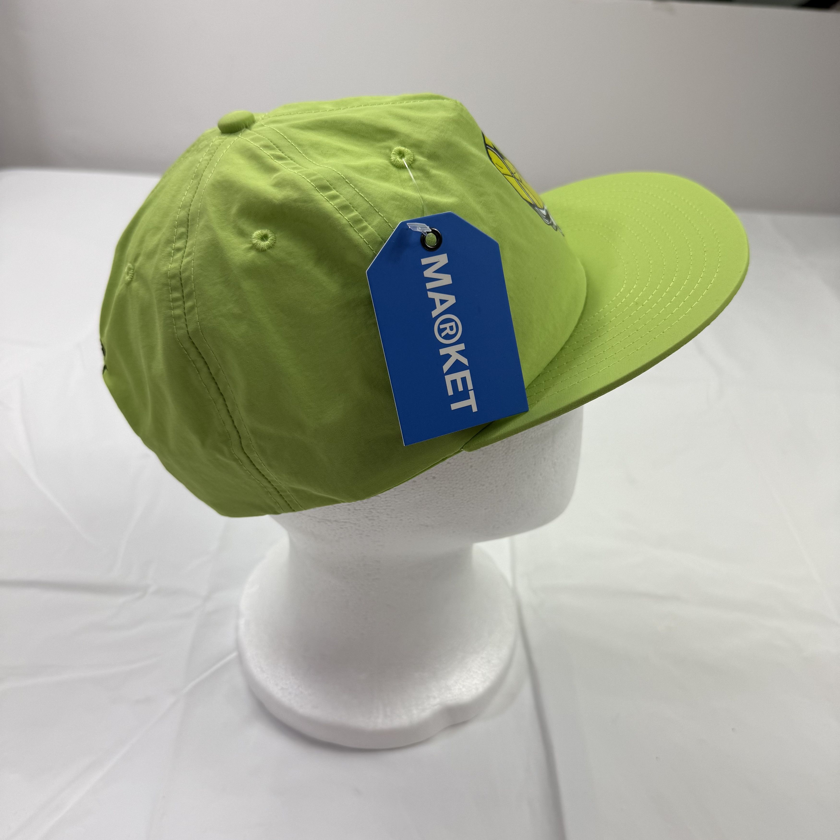 Market Market Grateful Dead Bolt Nut Skull Snapback Hat Lime Green Size ONE SIZE - 2 Thumbnail