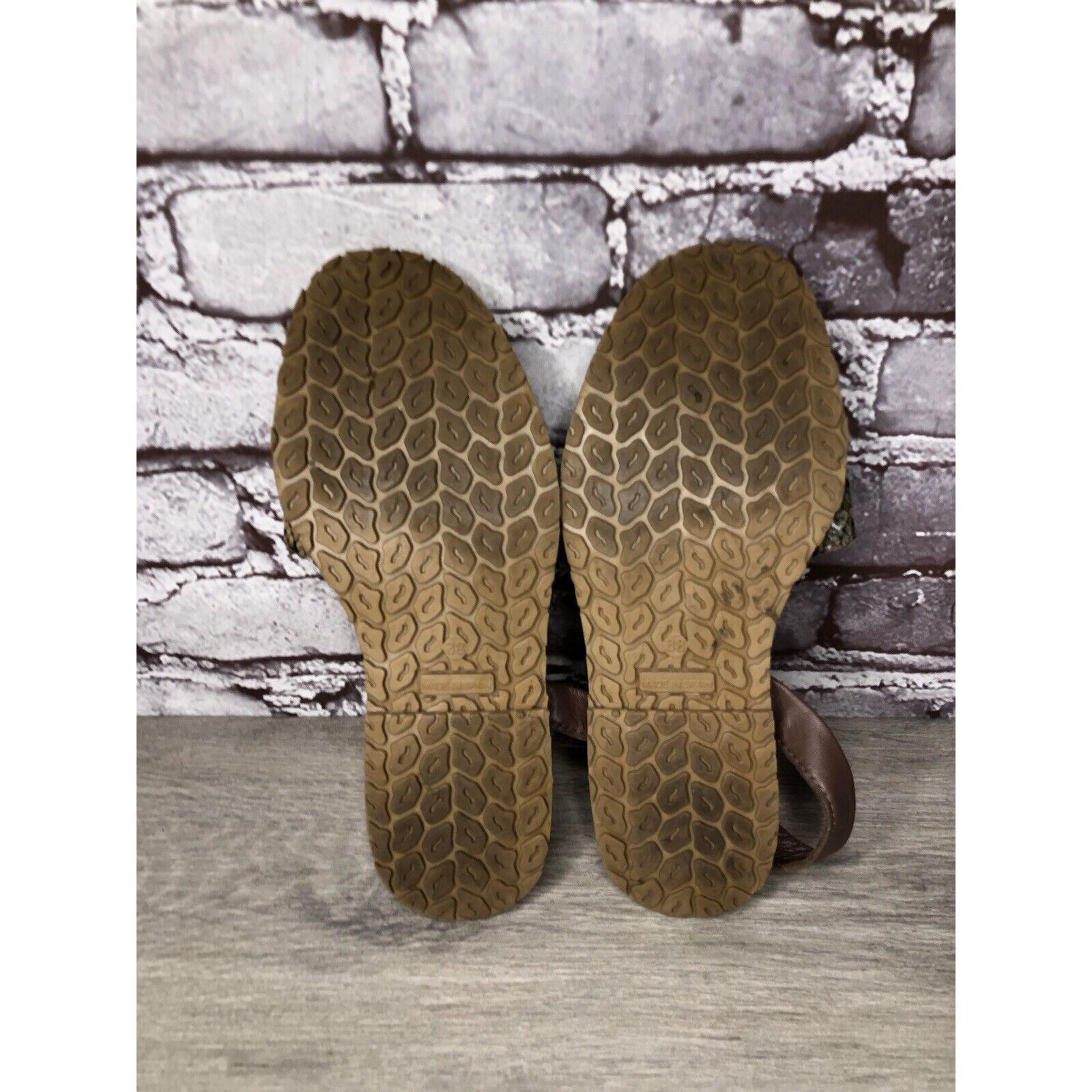 Other AVARCA MENORQUINA Brown Leather Snake Slingback Sandals Wome Size US 7.5 / IT 37.5 - 11 Thumbnail