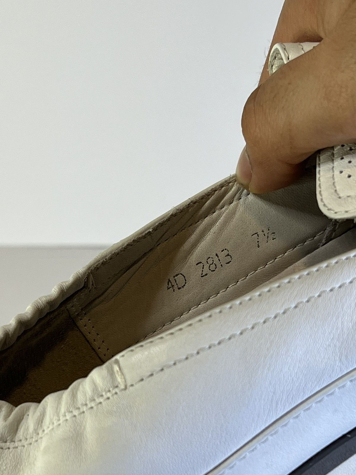 Prada Prada Leather Pique Slip-on St. Tropez sneakers in white Size US 7.5 / EU 40-41 - 10 Thumbnail
