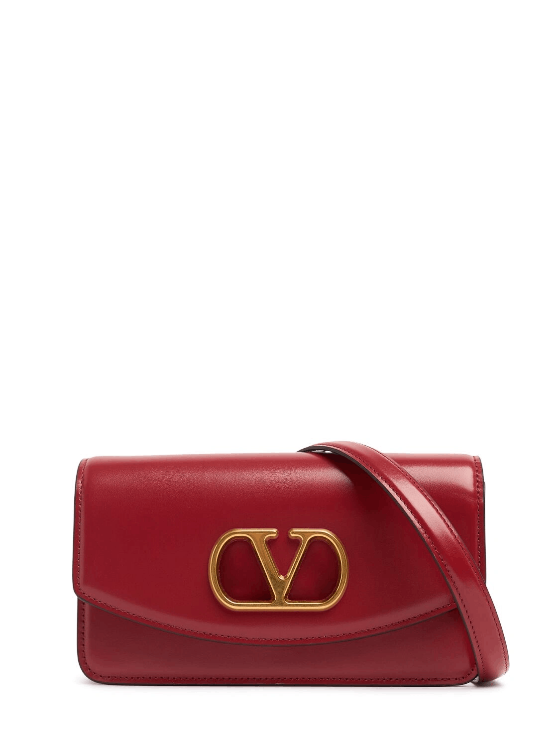 VALENTINO Vain Small Red Leather Shoulder Bag New
