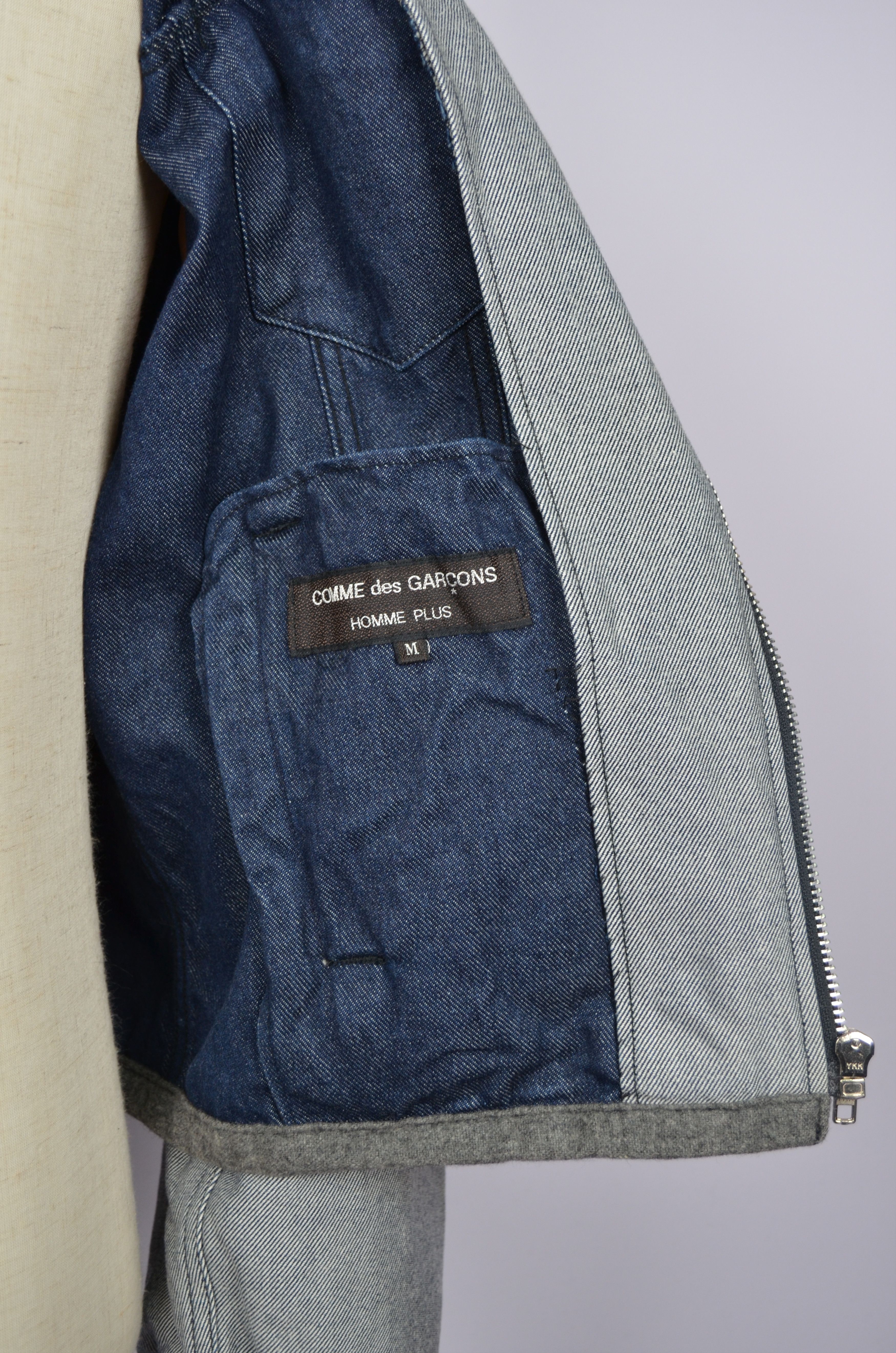 Comme des Garcons × Japanese Brand × Vintage Vintage Comme Des Garcons Homme Plus Denim Jacket Bomber M Size US M / EU 48-50 / 2 - 18 Thumbnail