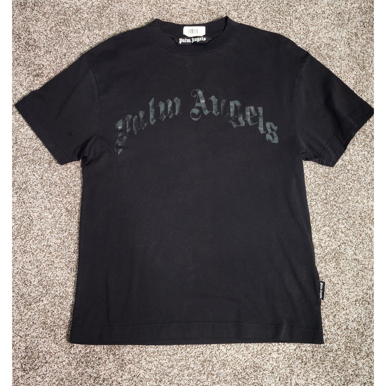 Palm Angels Authentic Palm Angels Curved Logo Black on Black Sm NWOT Size US S / EU 44-46 / 1 - 2 Thumbnail