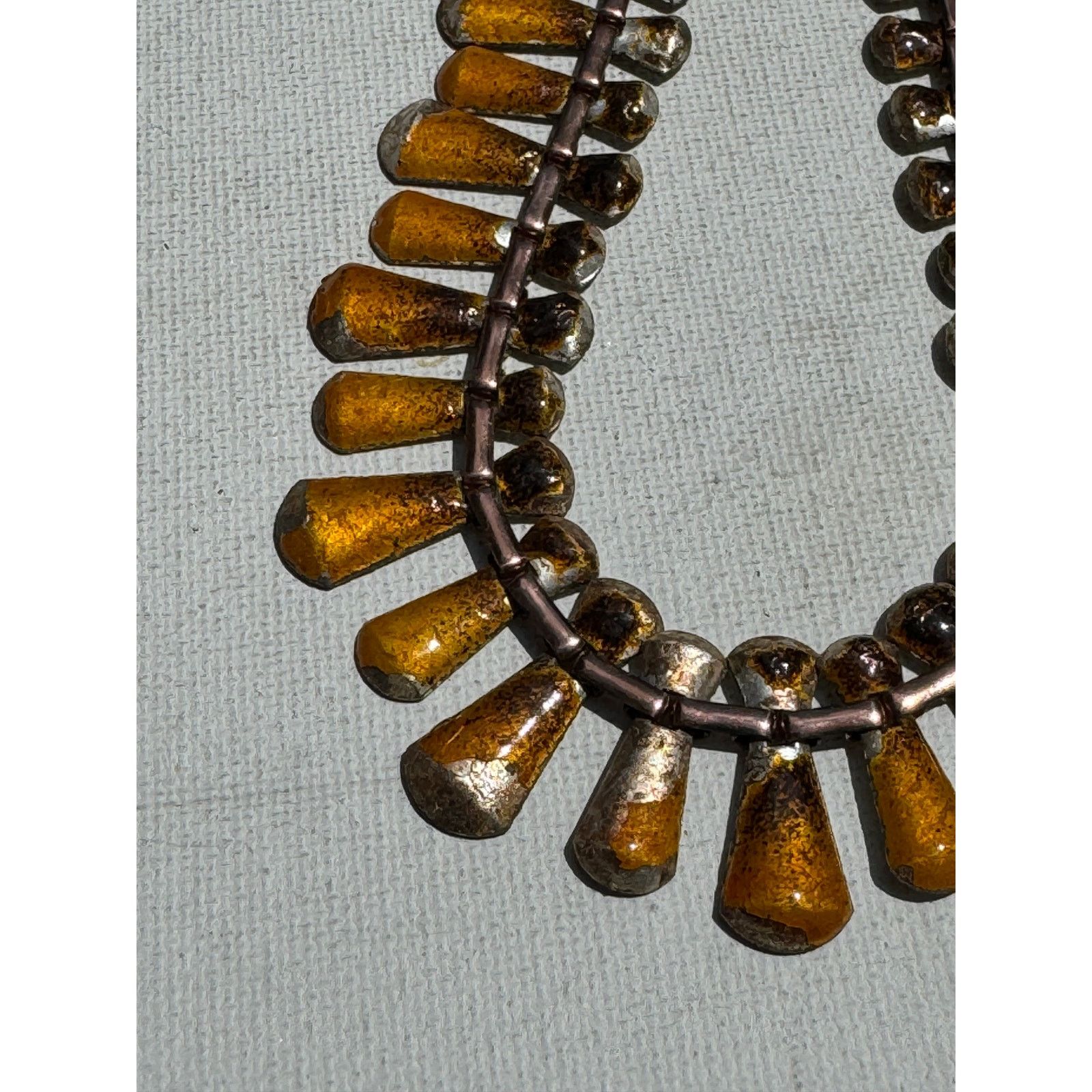 Vintage 1950s Vintage Matisse Renoir Copper Enamel Necklace Size ONE SIZE - 2 Thumbnail