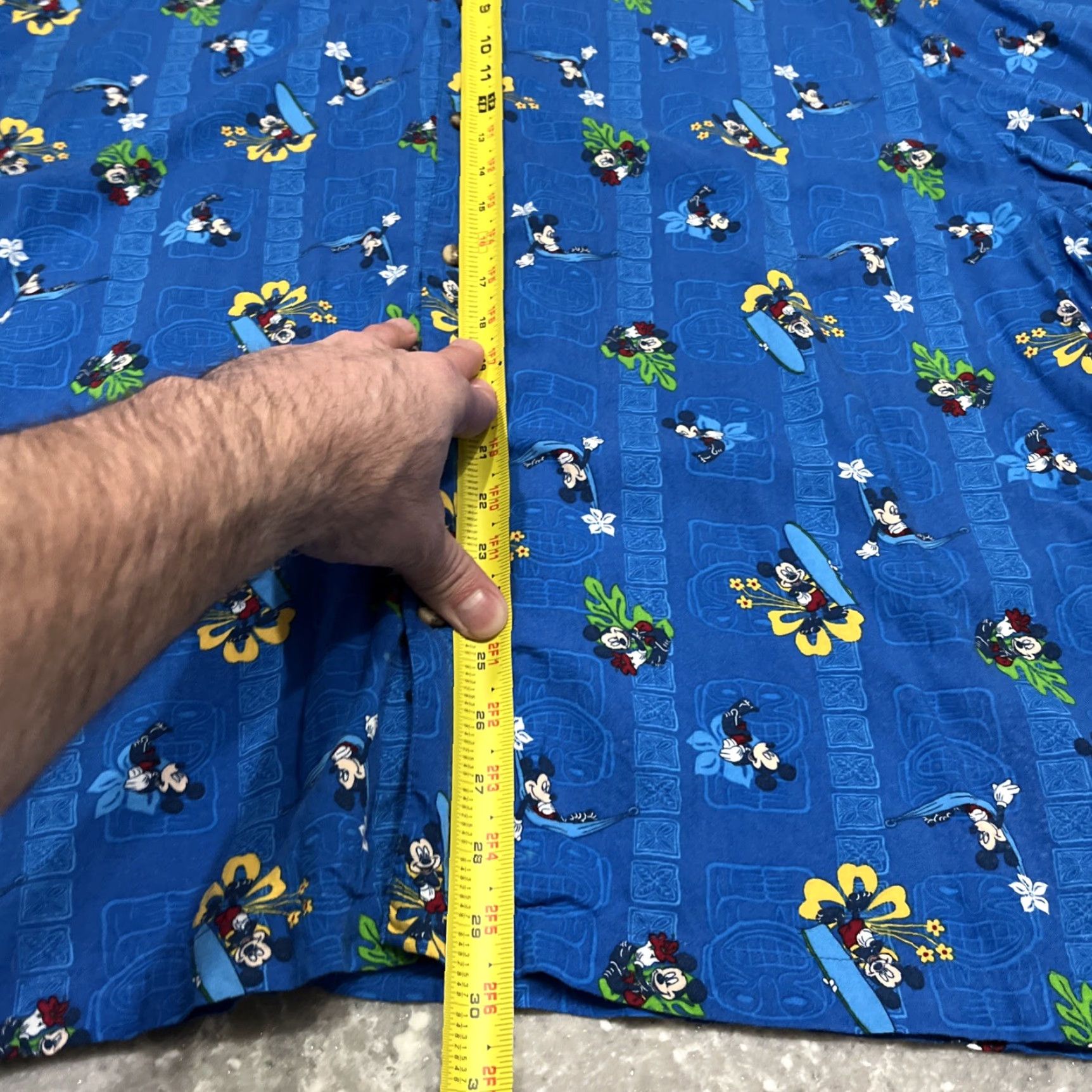 Disney Disney Store Mickey Mouse Hawaiian Shirt Mens XL Blue Floral Authentic Original Size US XL / EU 56 / 4 - 5 Thumbnail