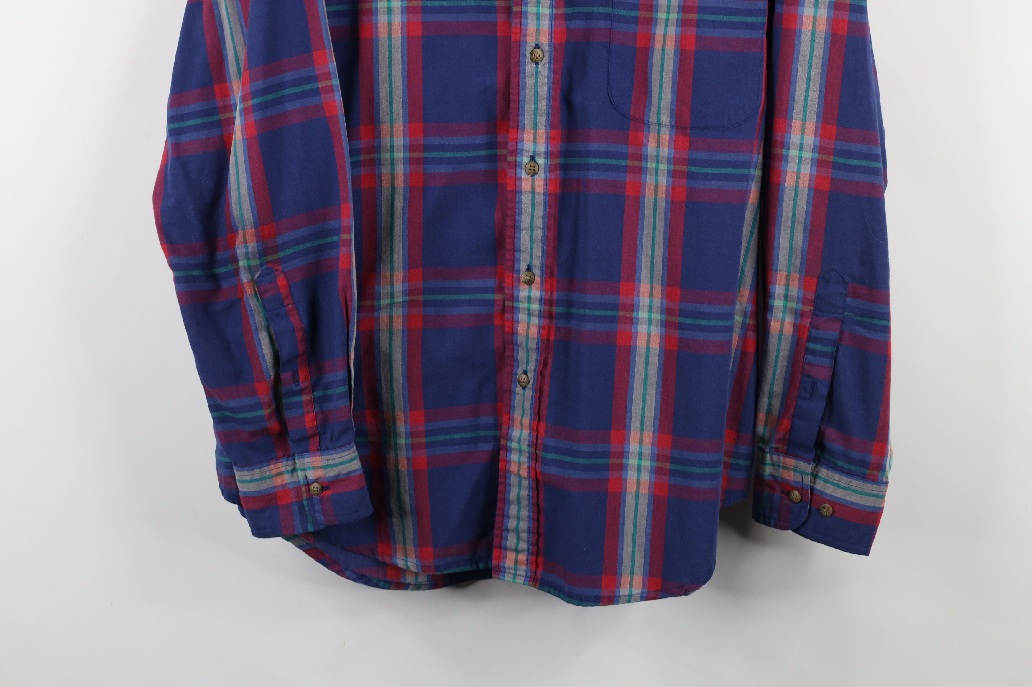 Vintage Vintage 90s Streetwear Plaid Collared Button Down Shirt Size US L / EU 52-54 / 3 - 3 Thumbnail