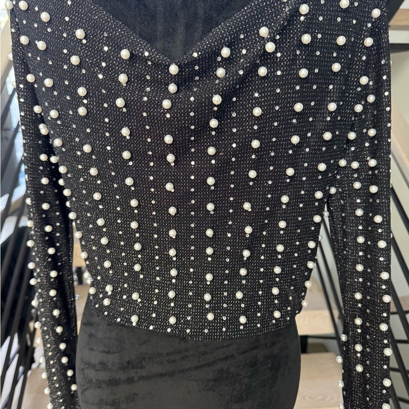 Other New Elegant Black Beaded Women's Pearl Top size XS Size XS / US 0-2 / IT 36-38 - 8 Thumbnail